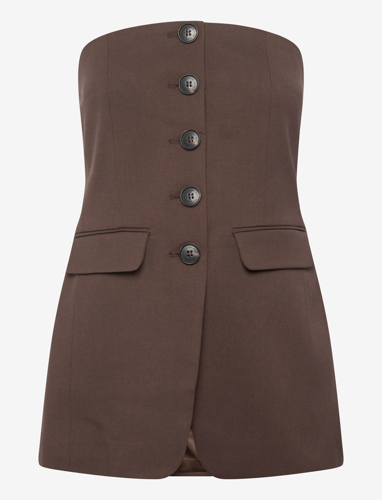 Malina - Lex tailored bustier top - topid ja varrukateta alussärgid - chocolate - 1
