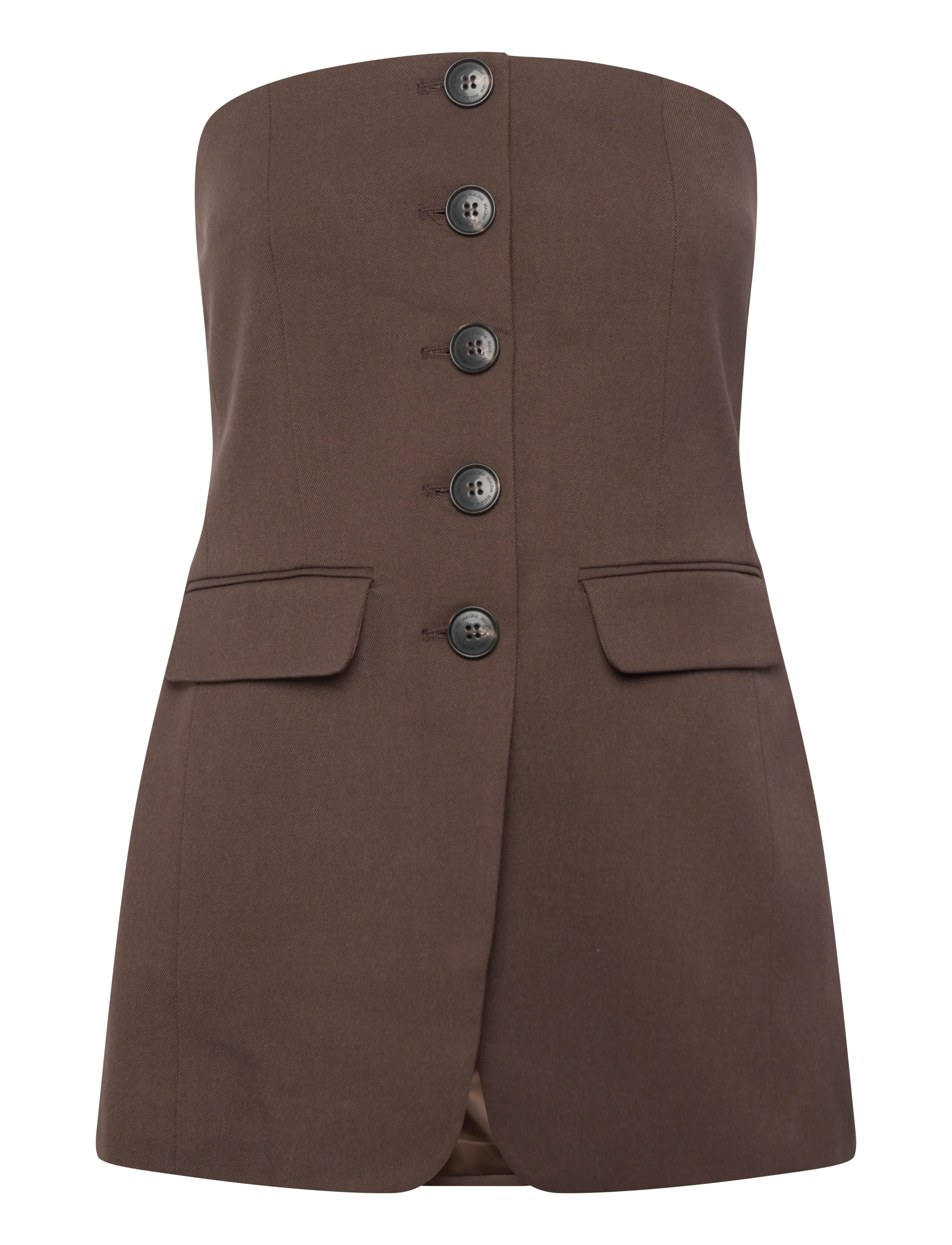 Malina Lex tailored bustier top - Kleidung - CHOCOLATE / brown
