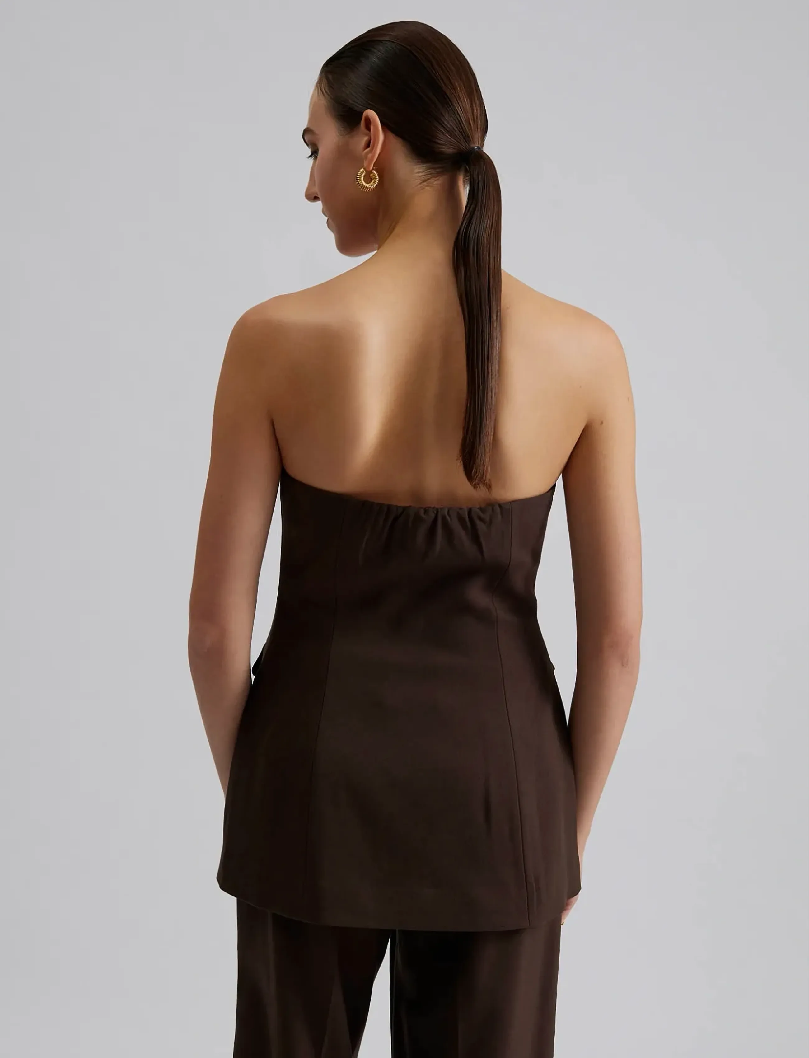 Malina - Lex tailored bustier top - Ärmellose tops - chocolate - 3