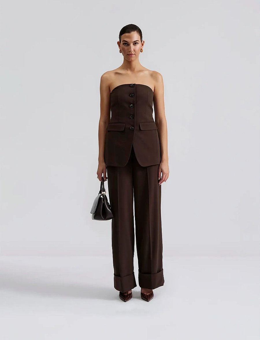 Malina - Lex tailored bustier top - Ärmellose tops - chocolate - 4