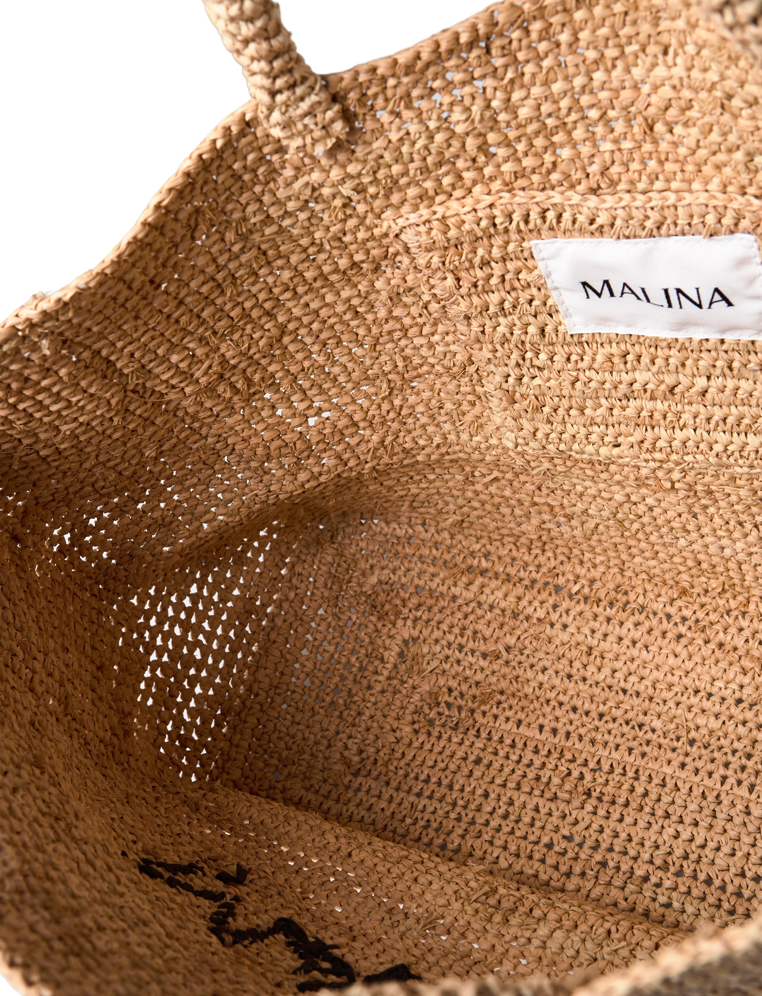 Malina - Malina raffia tote bag - raffia - 4