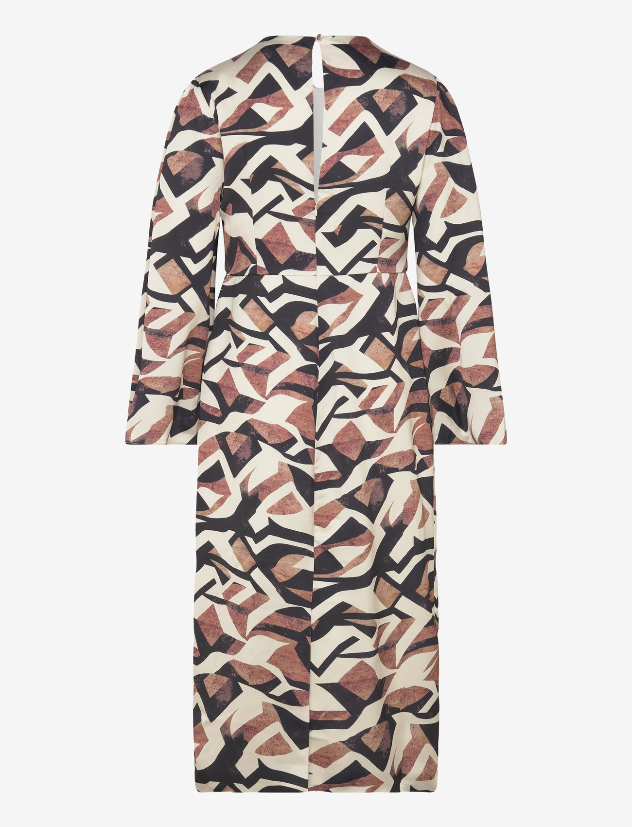 Malina - Lindsey long sleeved satin midi dress - partykleider - multi coloured - 2