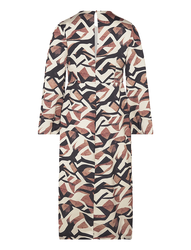 Malina - Lindsey long sleeved satin midi dress - partykleider - multi coloured - 2