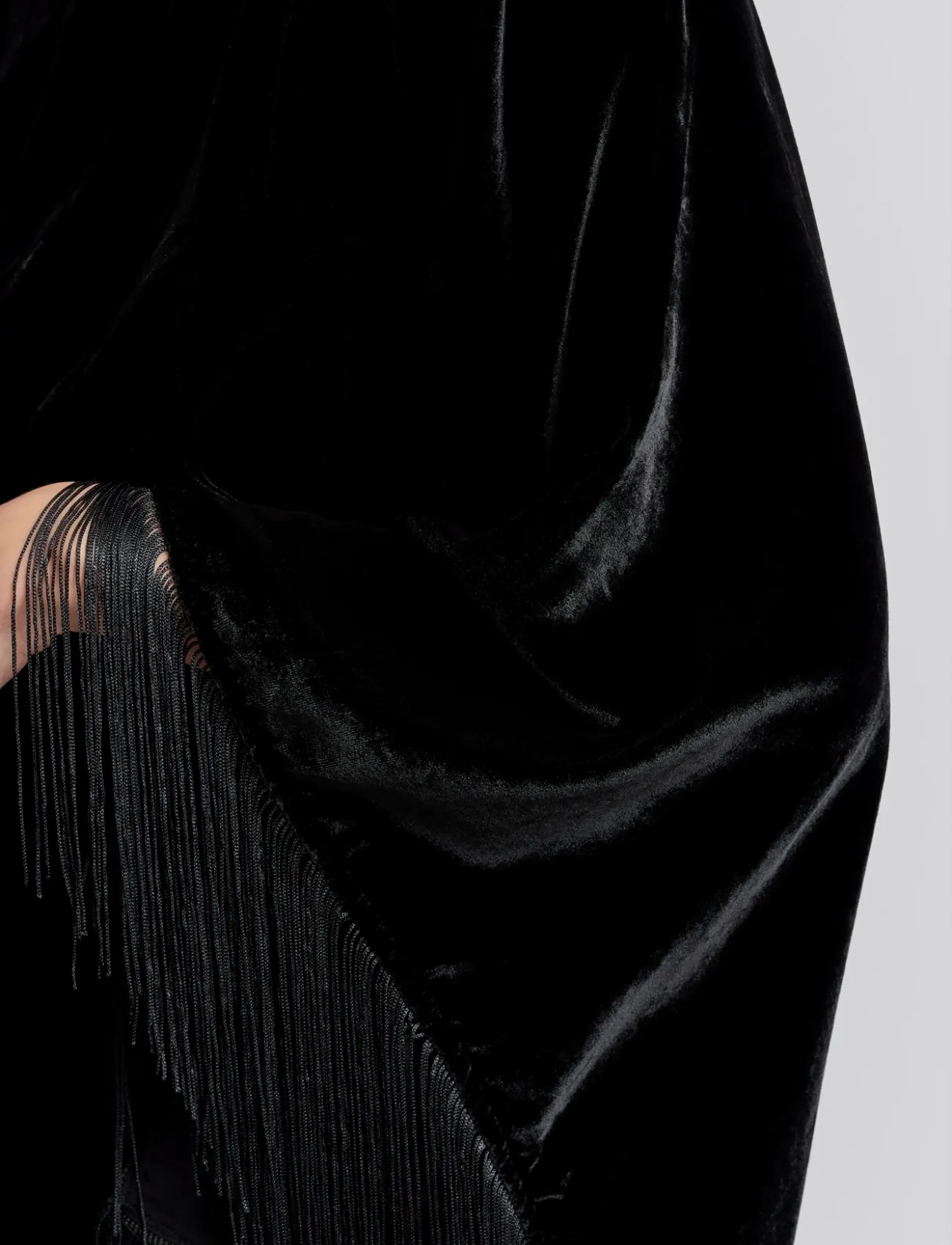Tara Fringe Velvet Midi Dress 2