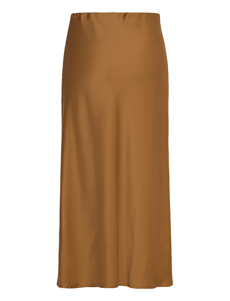 Malina - Aubree Satin Midi Skirt - satínpils - amber - 2
