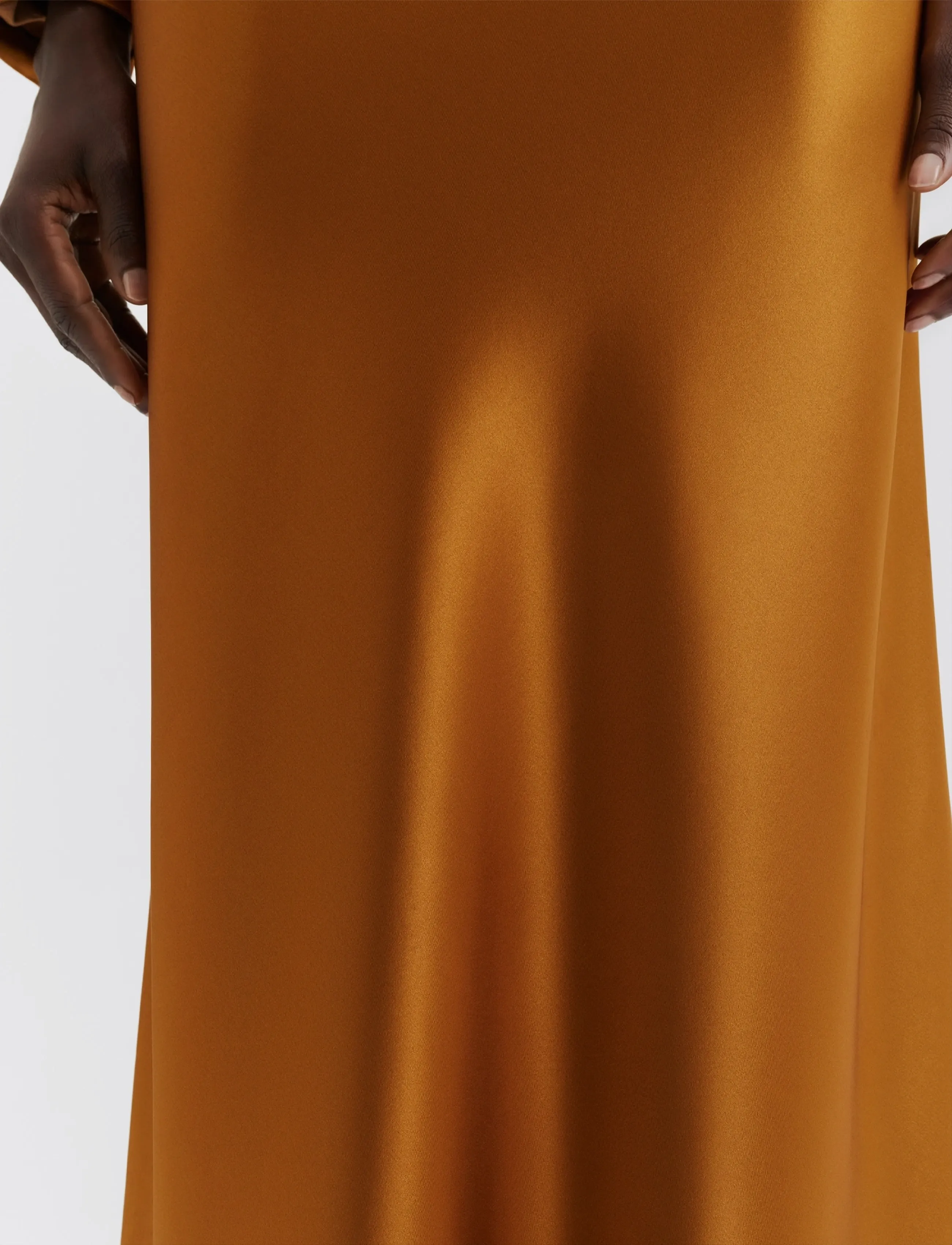 Malina - Aubree Satin Midi Skirt - særlige begivenheder - amber - 4