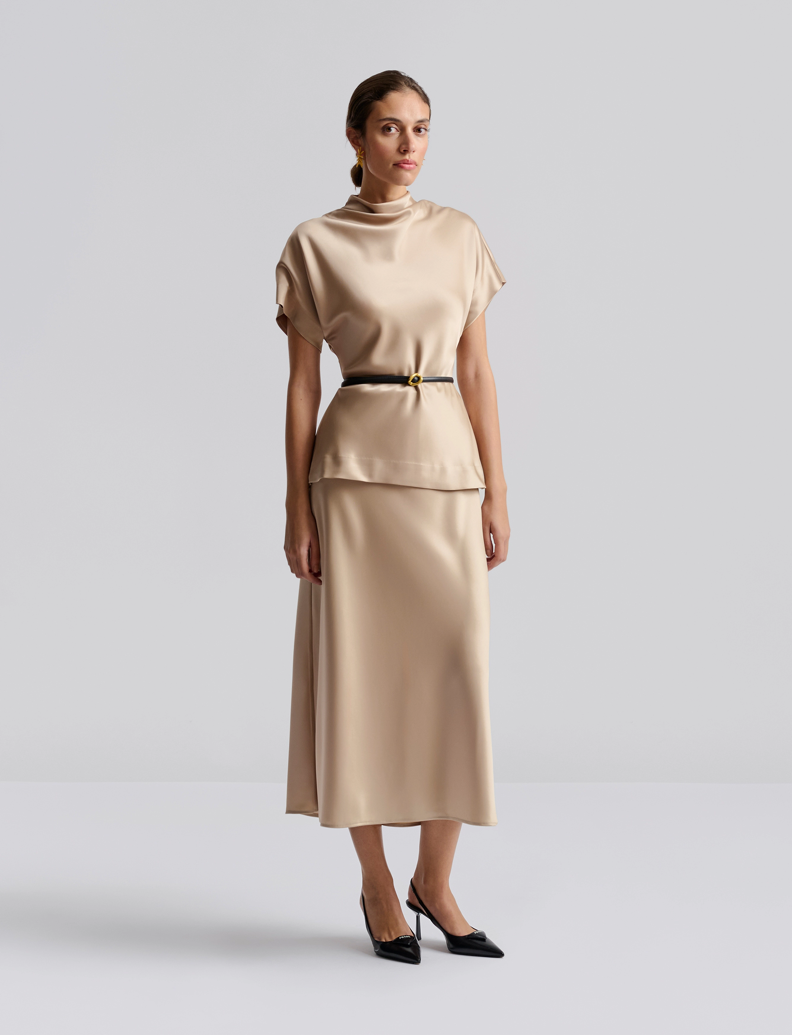 MALINA Aubree Satin Midi Skirt maxikjolar dam – bild 7