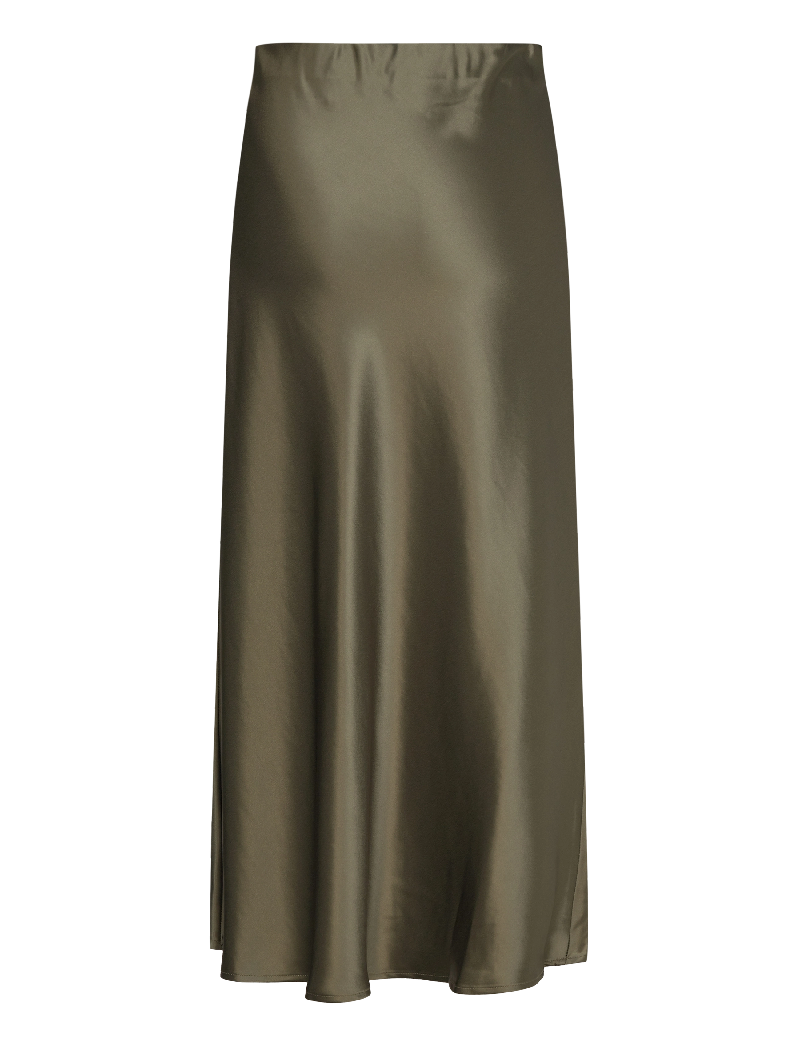 Malina - Aubree Satin Midi Skirt - satinnederdele - green - 2