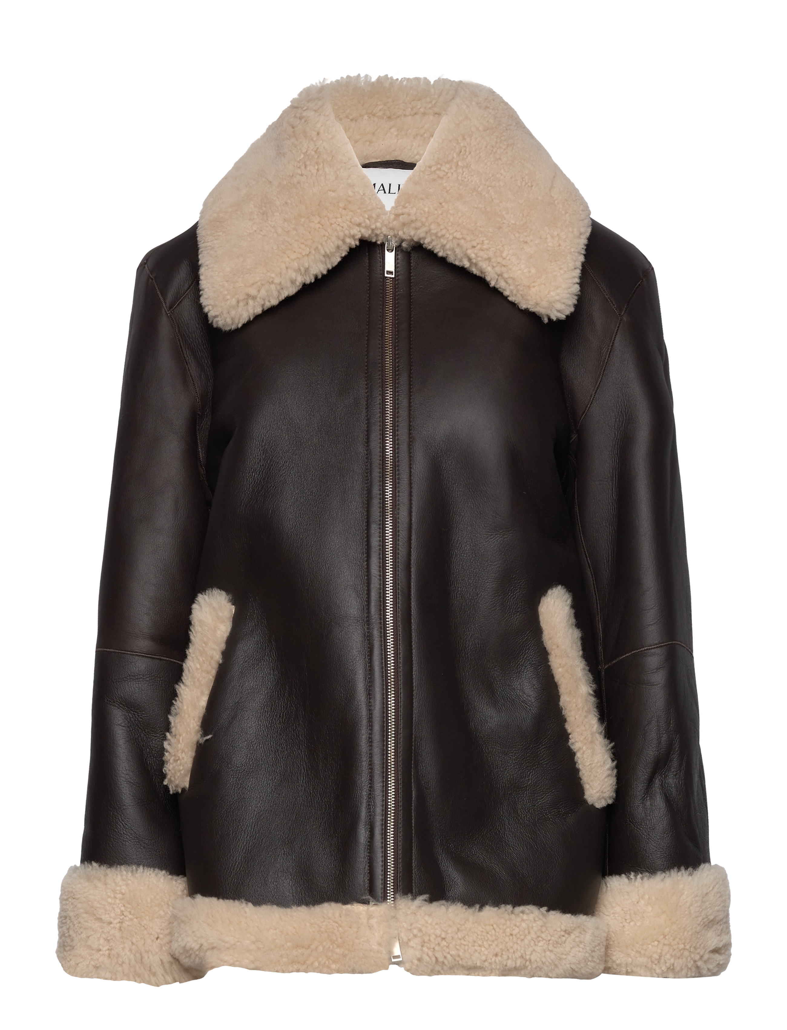 MALINA Alisson Oversized Shearling Jacke Braun - M - Damen