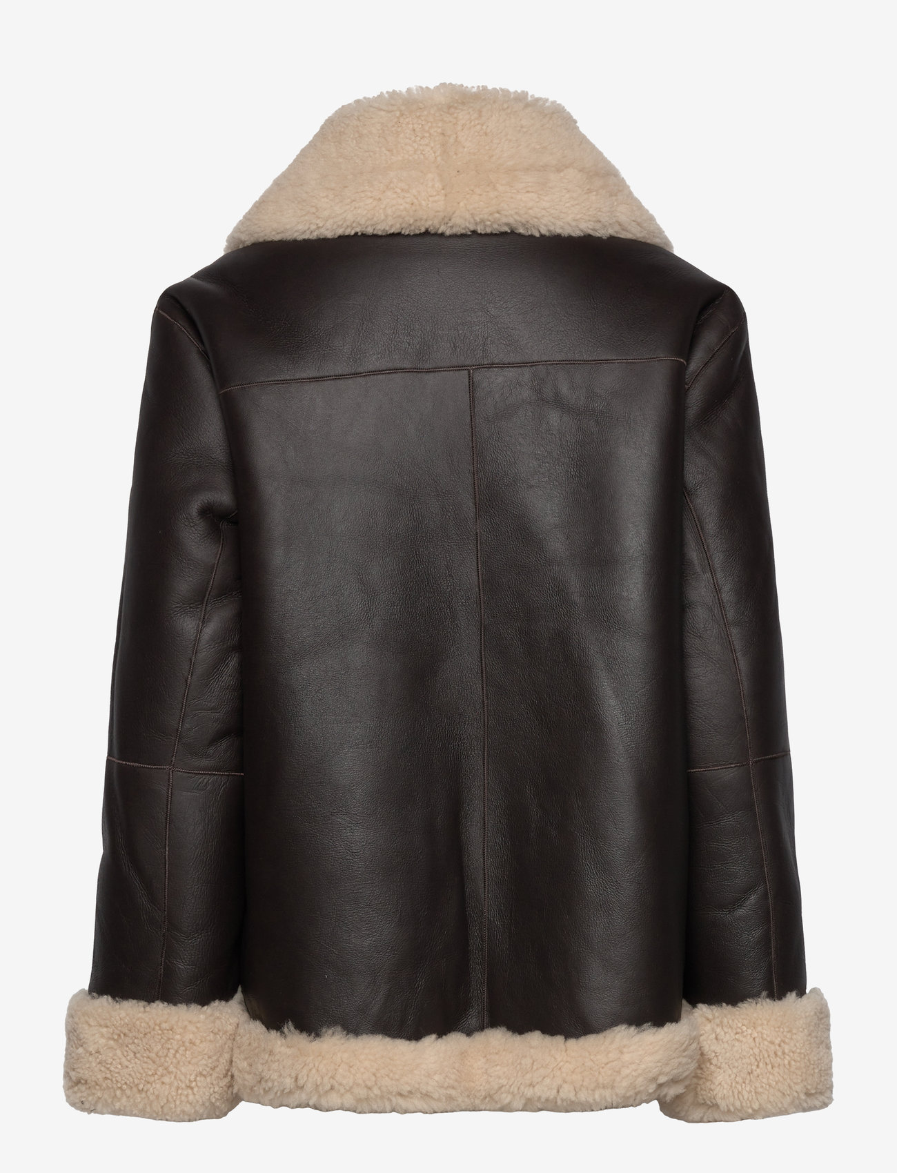 Malina - Alisson oversized shearling jacket - frühlingsjacken - brown - 1