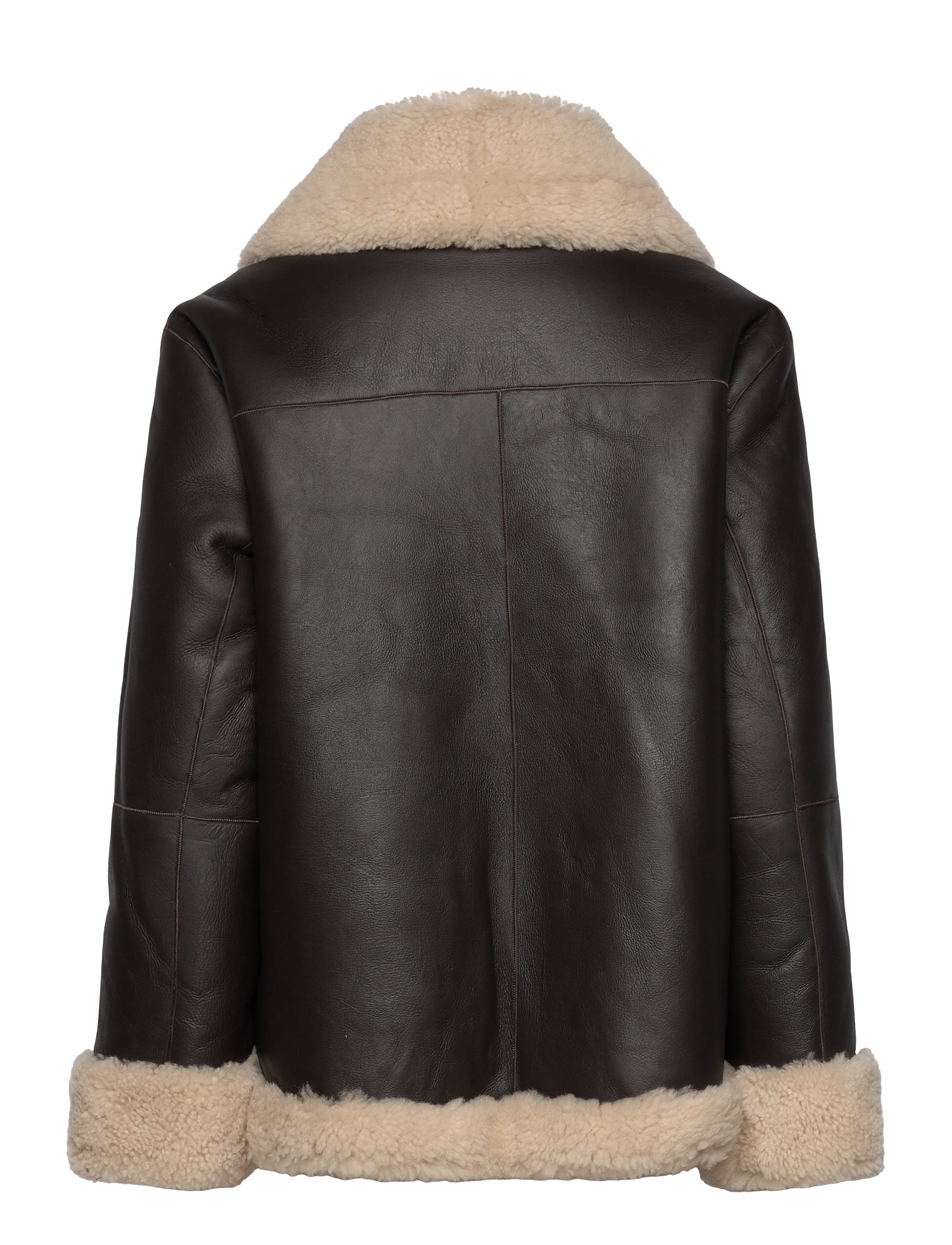 Malina - Alisson oversized shearling jacket - lederjacken - brown - 2
