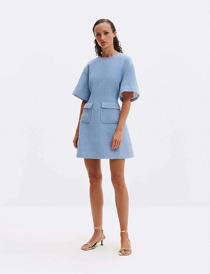 Malina - Rayna Boucle Mini Dress - korta klänningar - sky - 0