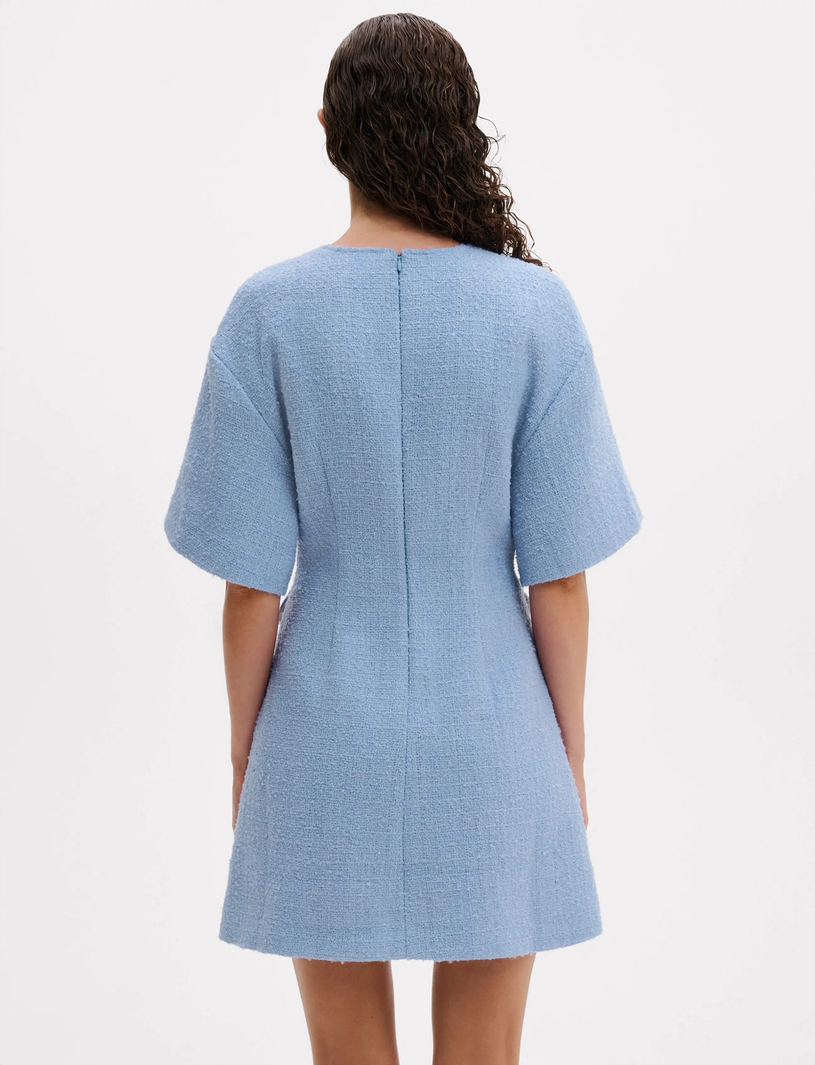 Malina - Rayna Boucle Mini Dress - minikleidid - sky - 4