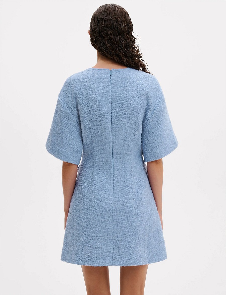 Malina - Rayna Boucle Mini Dress - robes courtes - sky - 4