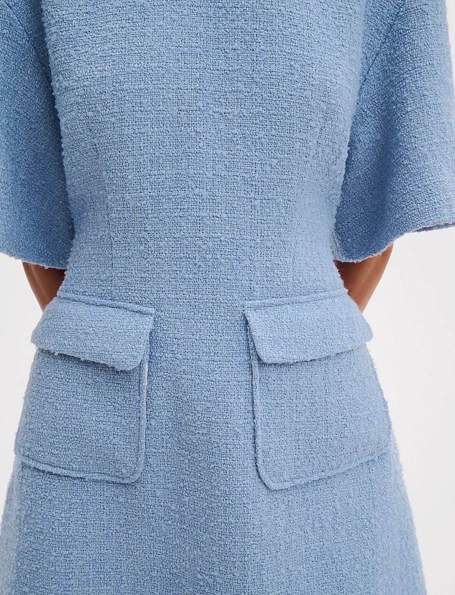 Malina - Rayna Boucle Mini Dress - robes courtes - sky - 5