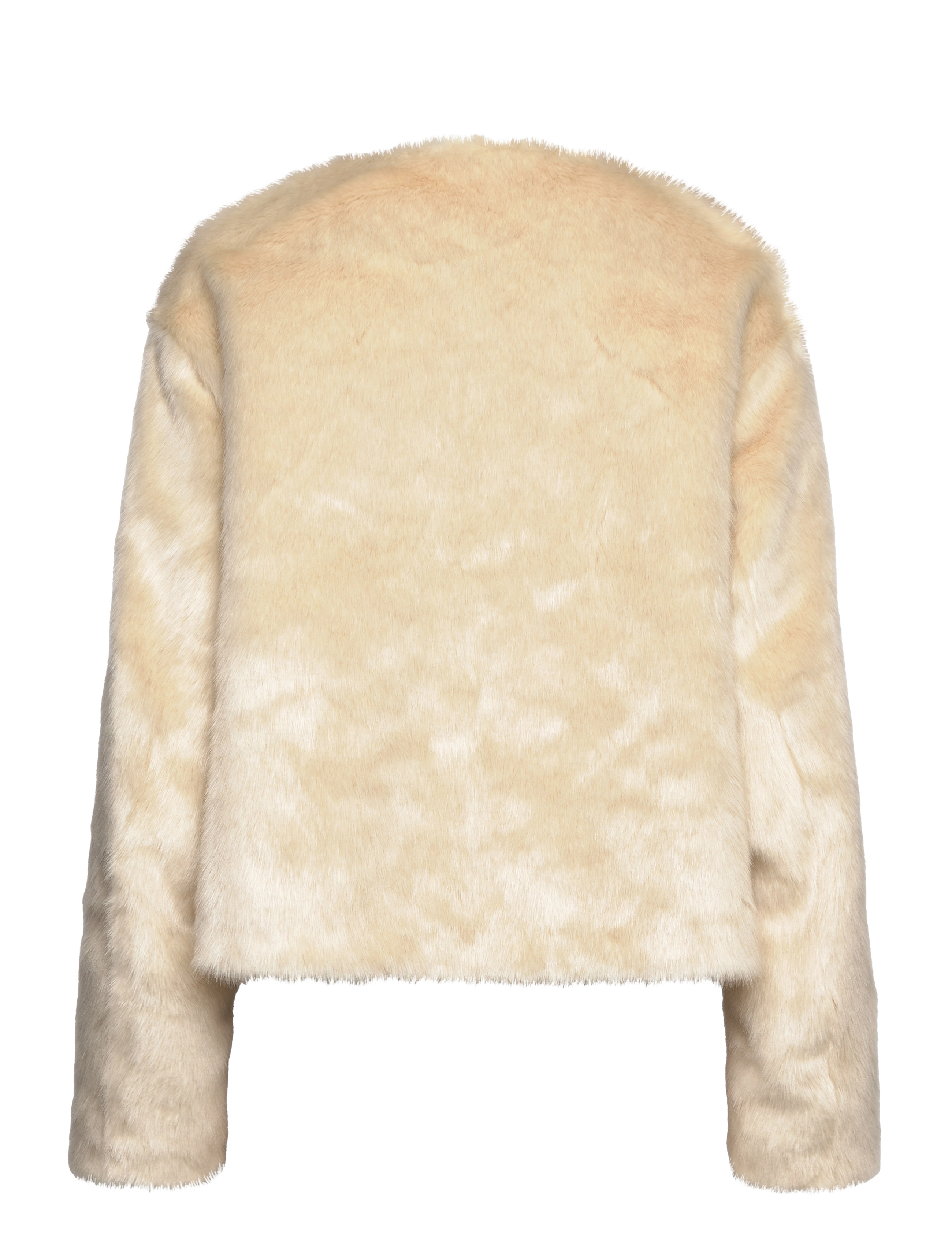 Malina - Engla Faux Fur and Leather Jacket - vorjakkar - cream - 2