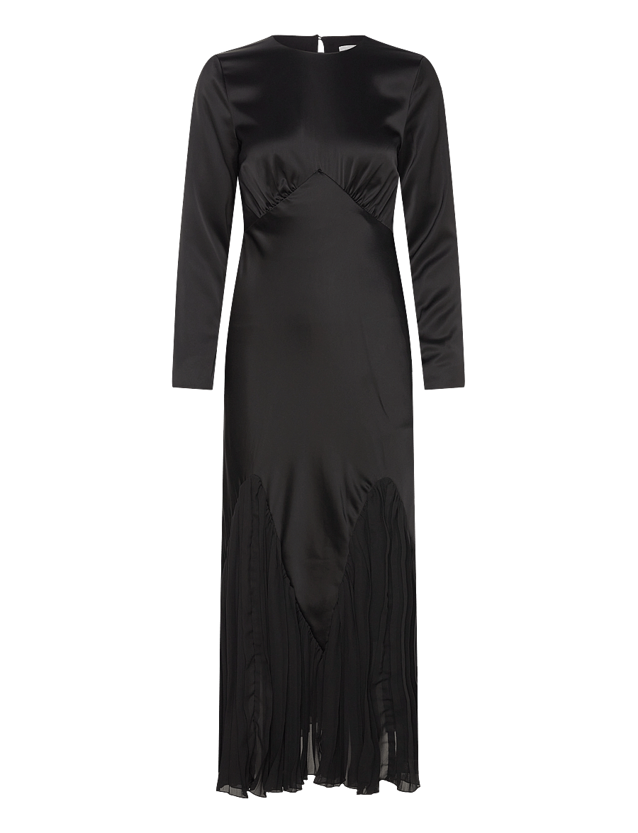 Malina - Jenina multi fabric maxi dress - black - 1