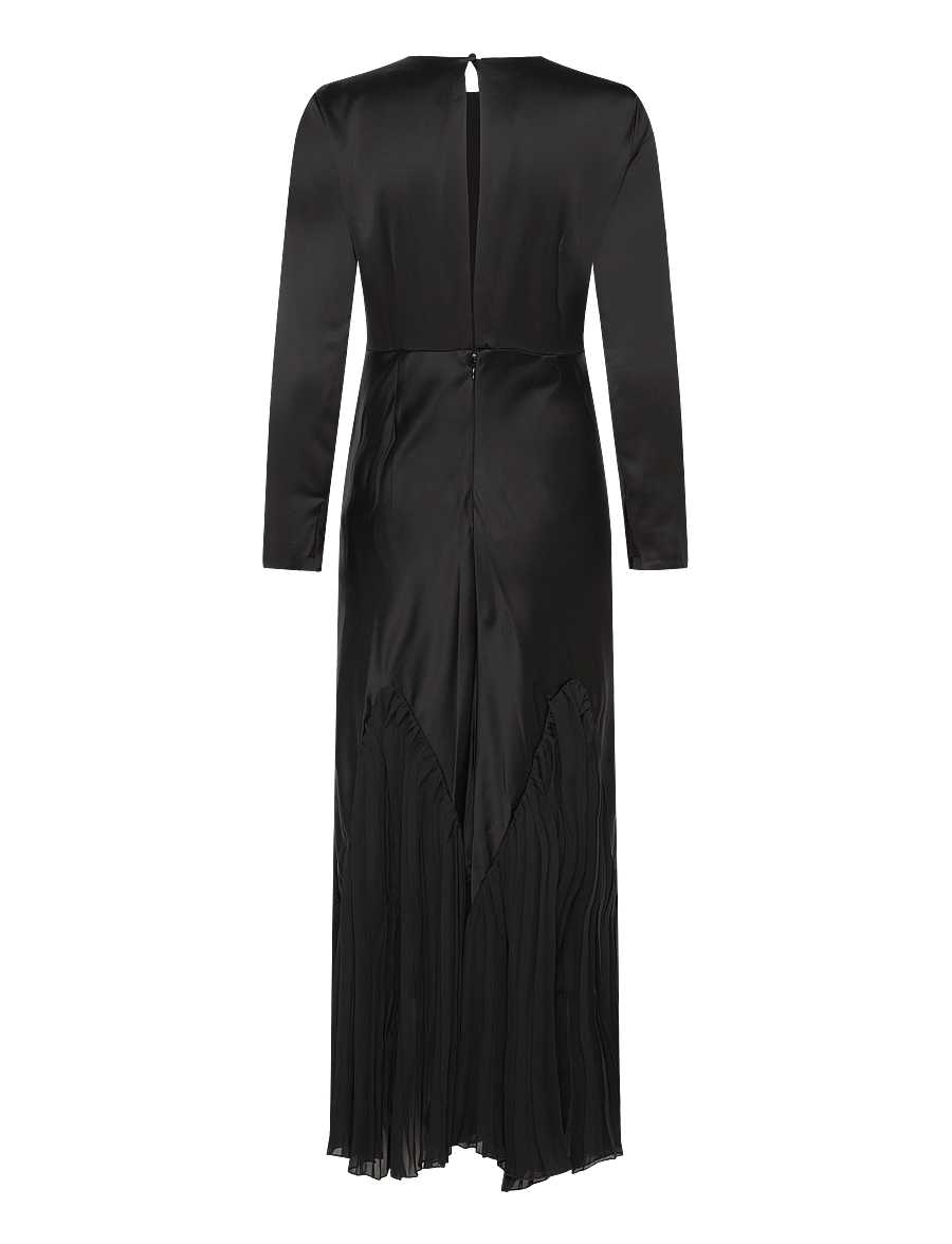 Malina - Jenina multi fabric maxi dress - black - 2