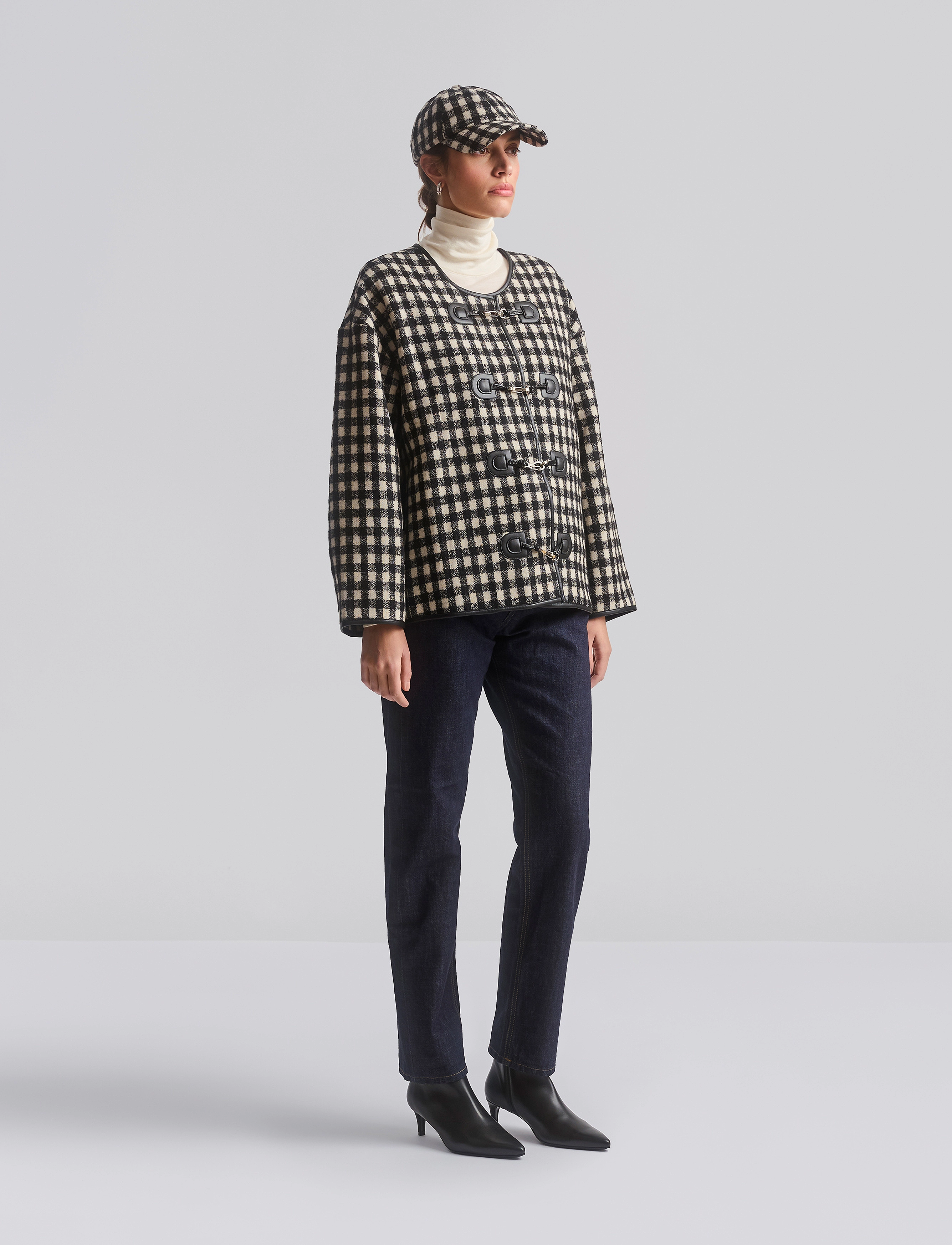 MALINA Lou Checkered Wool Blend Jacket kavajer & blazers dam – bild 5
