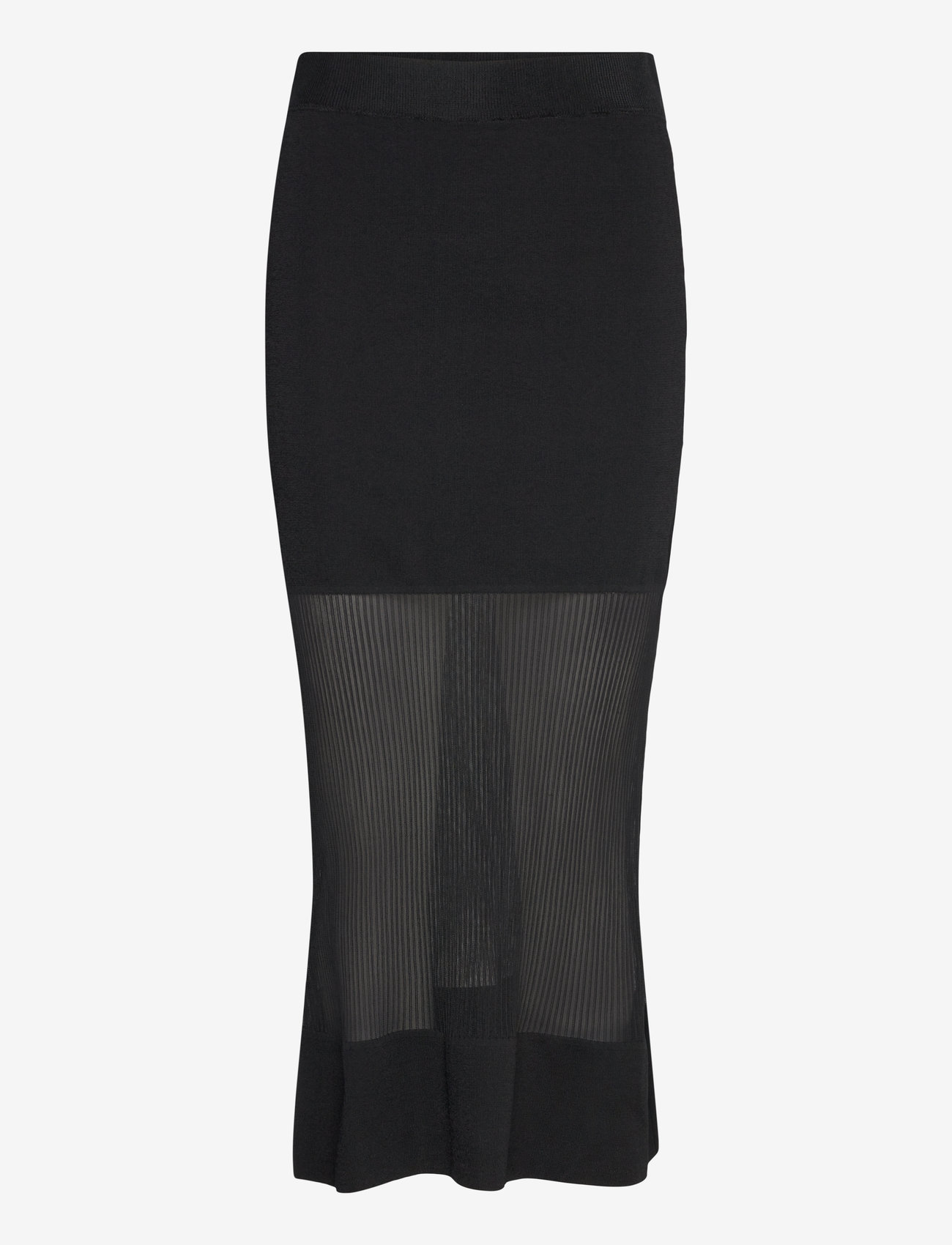 Malina - Vide sheer knitted skirt - knitted skirts - black - 1