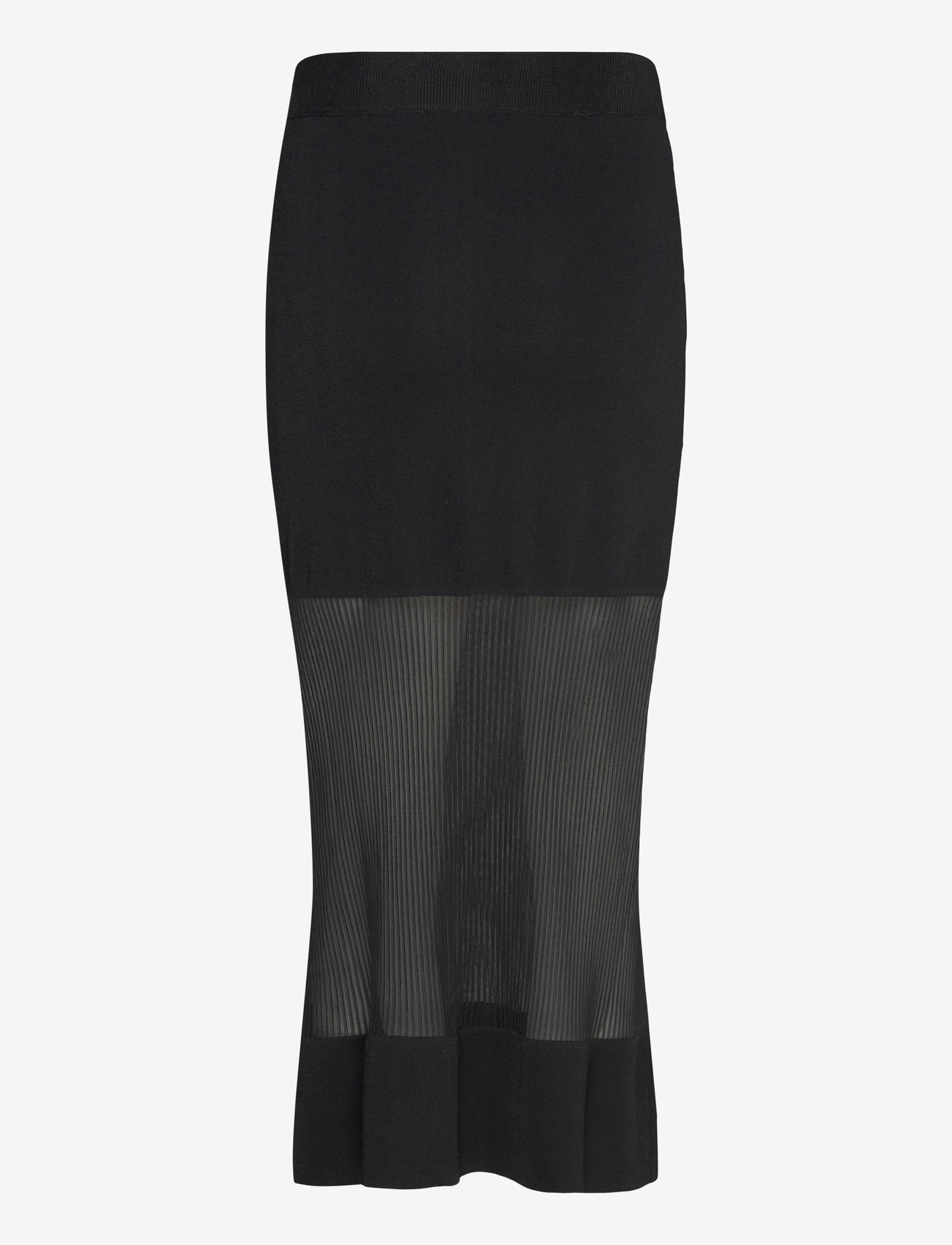 Malina - Vide sheer knitted skirt - knitted skirts - black - 2