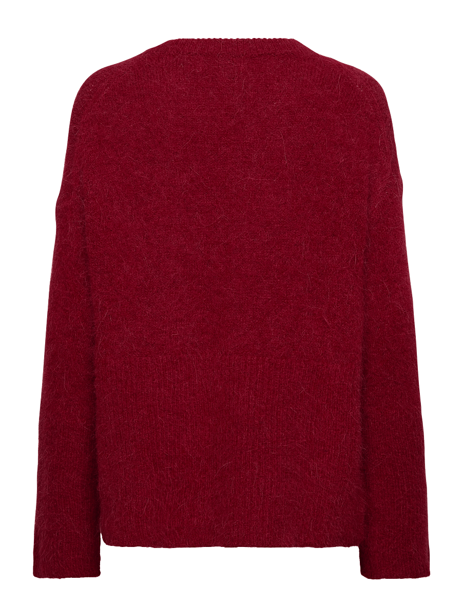 Malina - Elsy brushed alpaca blend sweater - red - 2