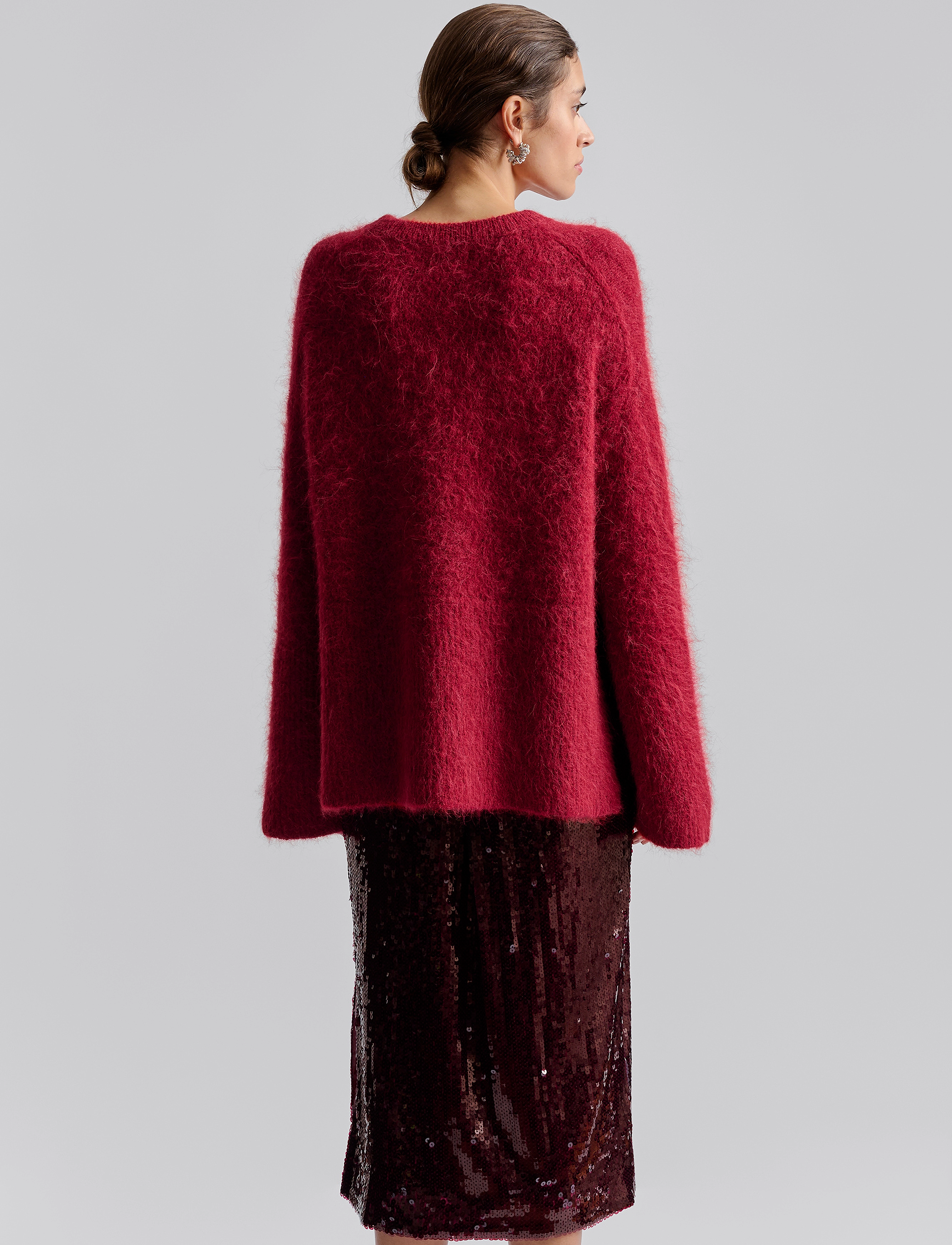 Malina - Elsy brushed alpaca blend sweater - red - 5