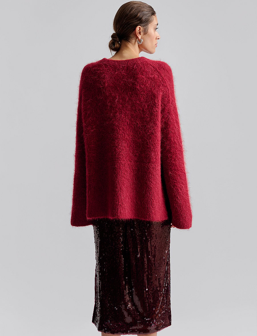 Malina - Elsy brushed alpaca blend sweater - red - 5