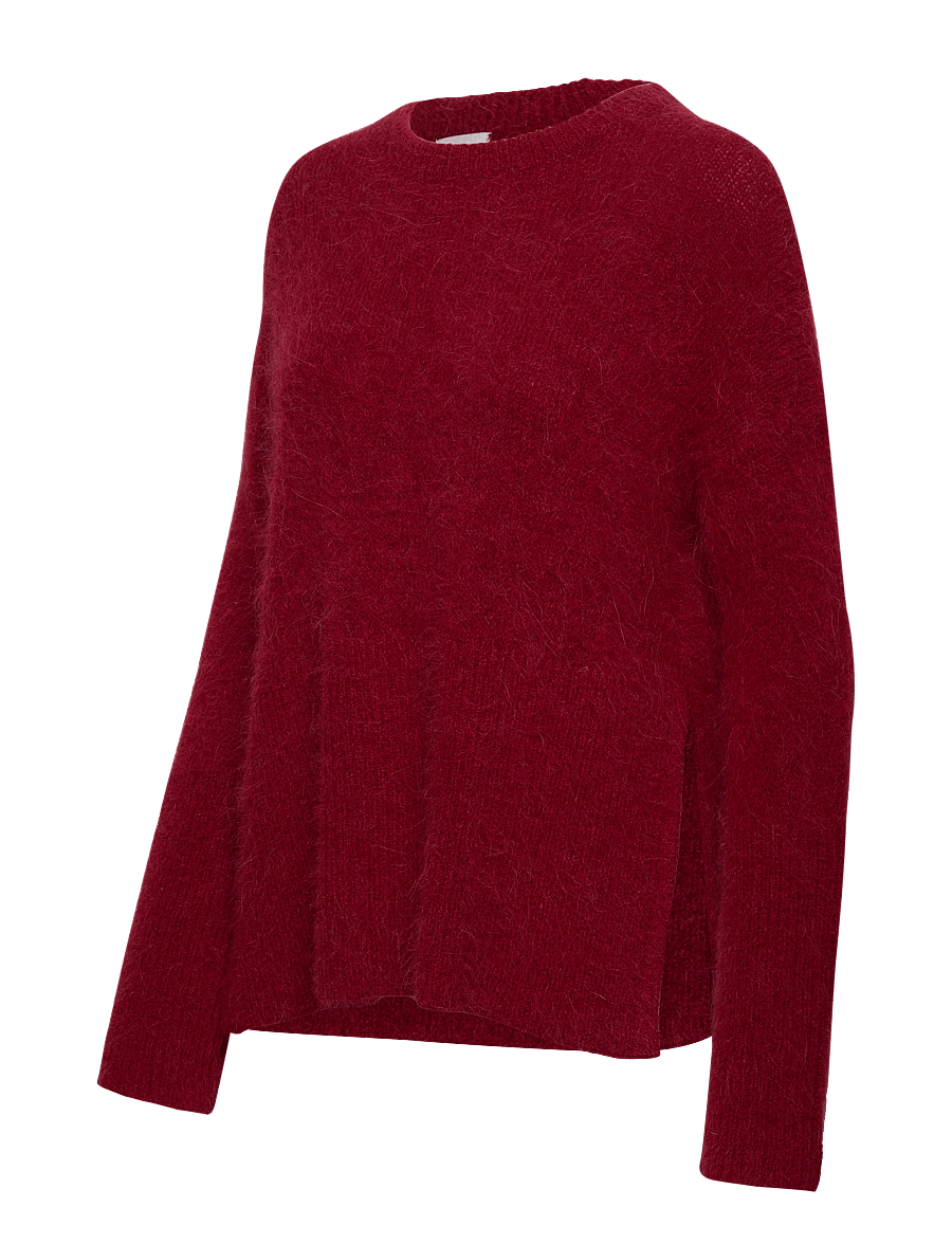 Malina - Elsy brushed alpaca blend sweater - red - 3