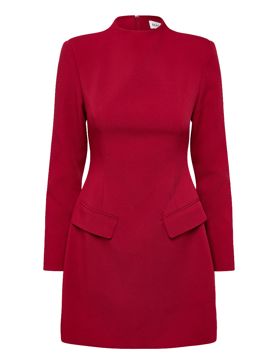 Malina - Leanna high neck mini dress - cocktailjurken - deep red - 1
