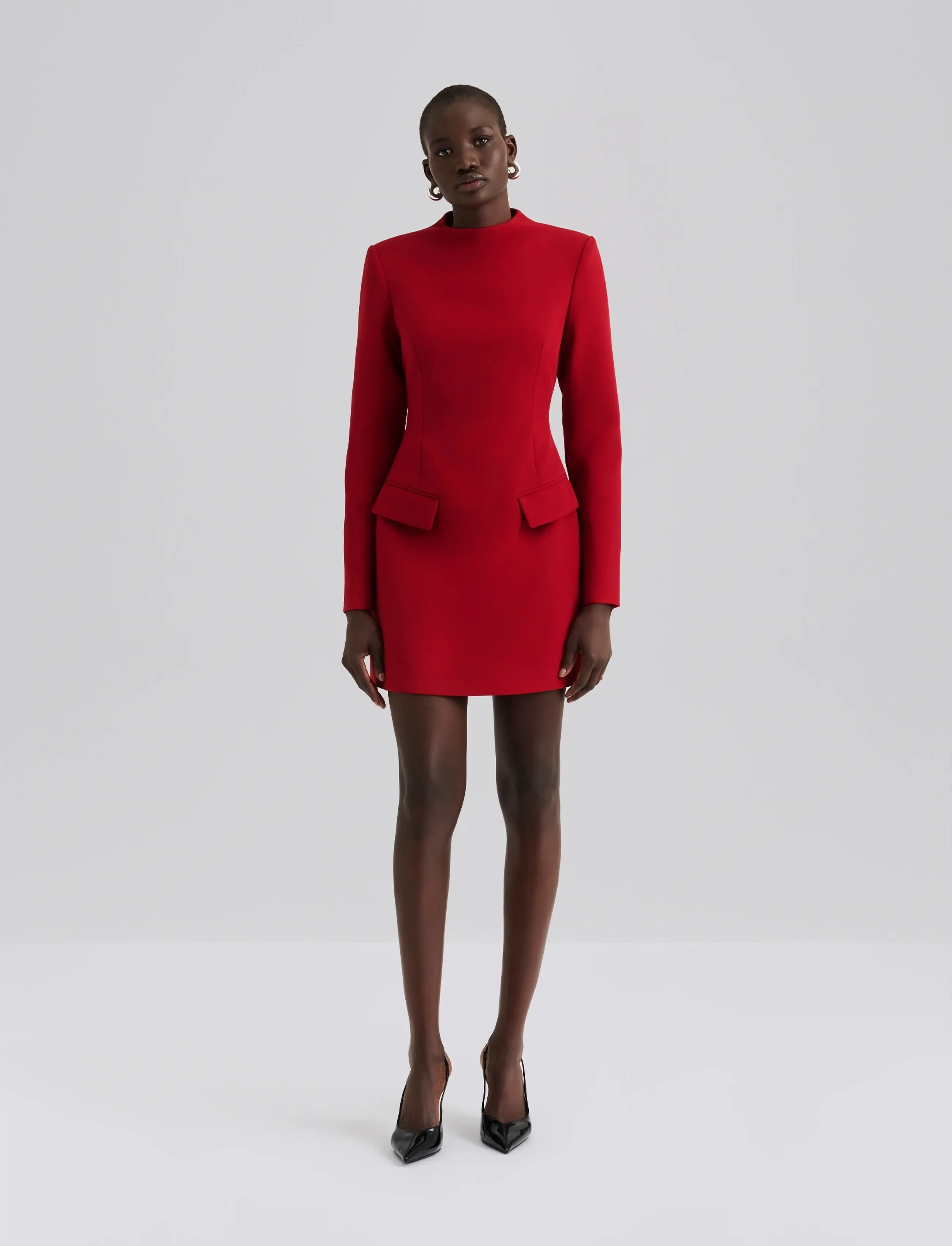 Malina - Leanna high neck mini dress - cocktailjurken - deep red - 5