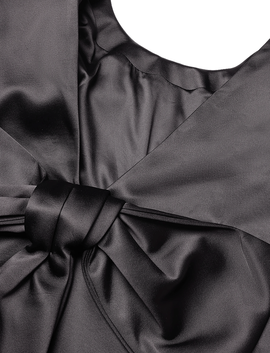 Malina - Elna Bow Detailed Mini Dress - minikleidid - black - 2