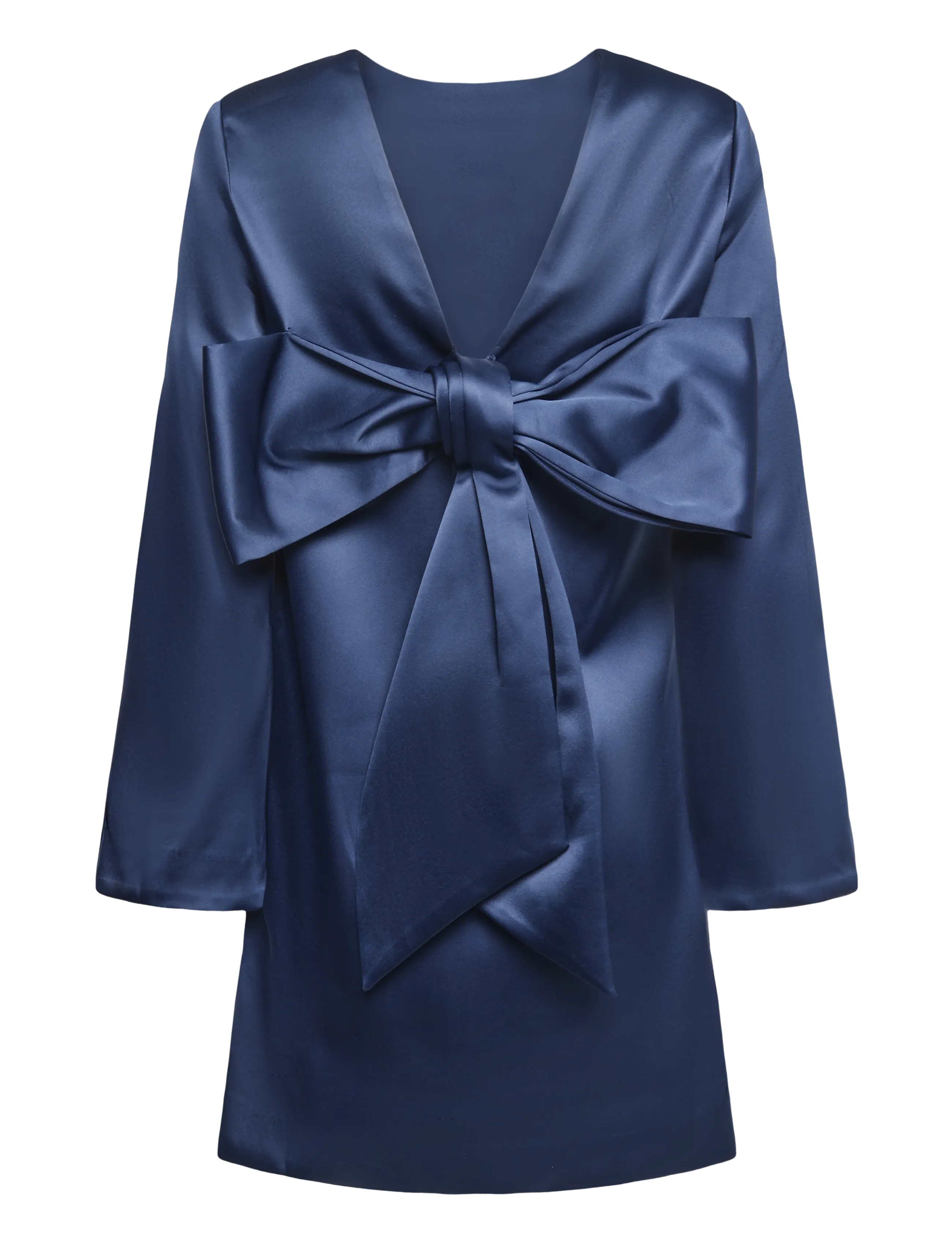 Malina - Elna Bow Detailed Mini Dress - korte kjoler - dark blue - 1