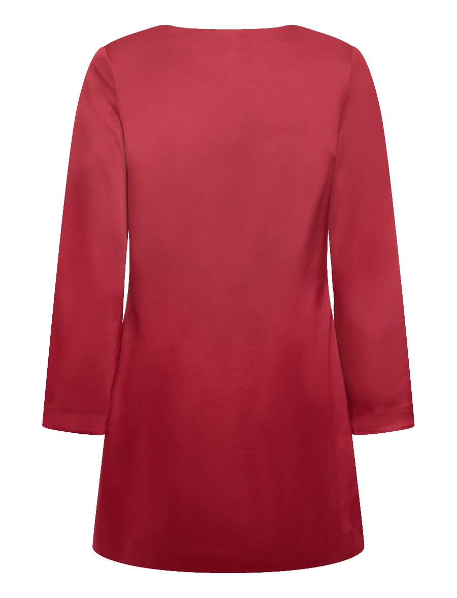 Malina - Elna Bow Detailed Mini Dress - kurze kleider - deep red - 1