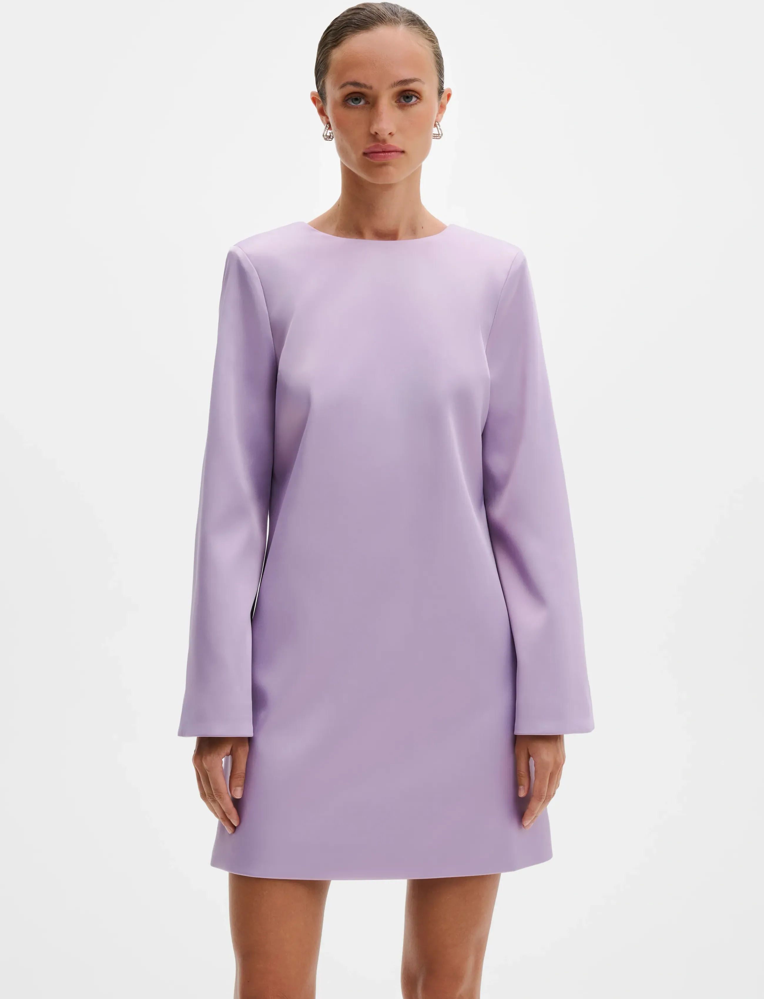 Malina - Elna Bow Detailed Mini Dress - kurze kleider - lavender - 4
