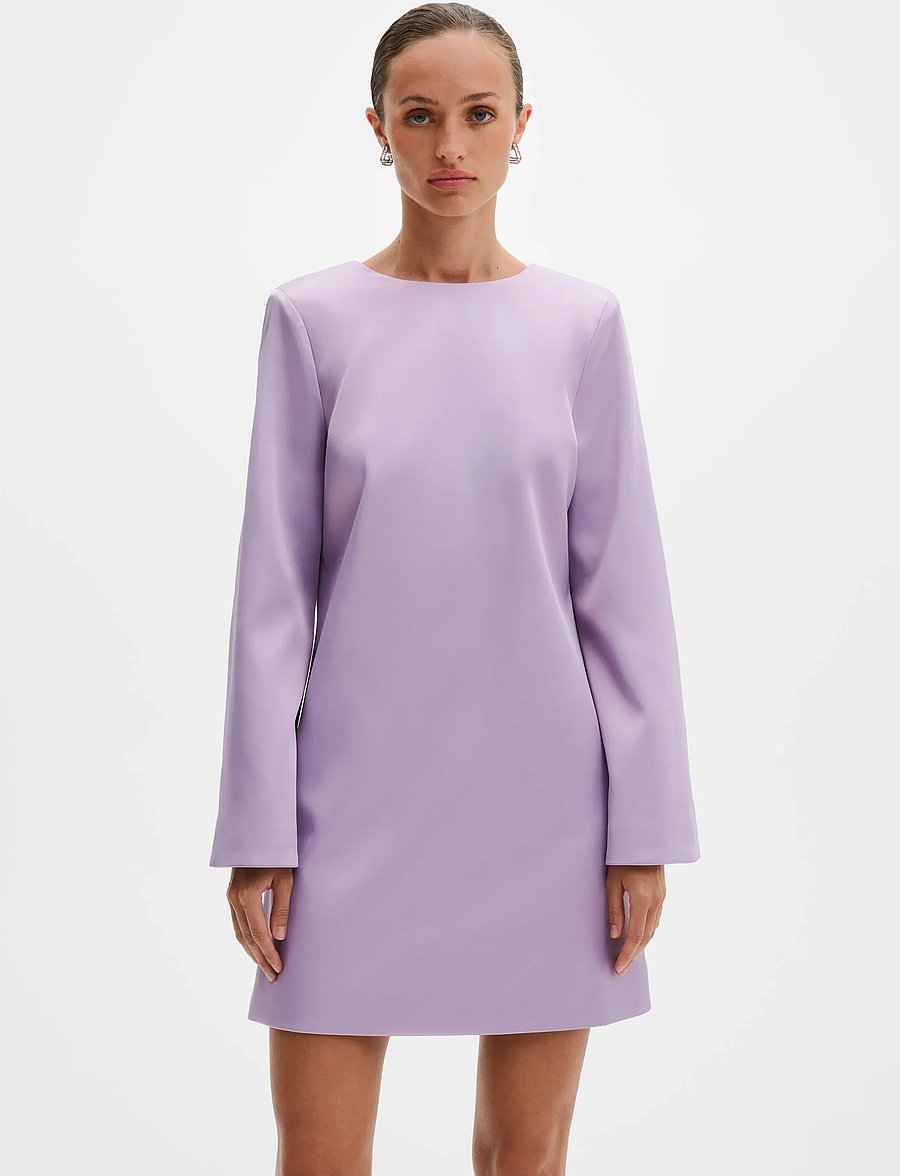 Malina - Elna Bow Detailed Mini Dress - minikleidid - lavender - 4