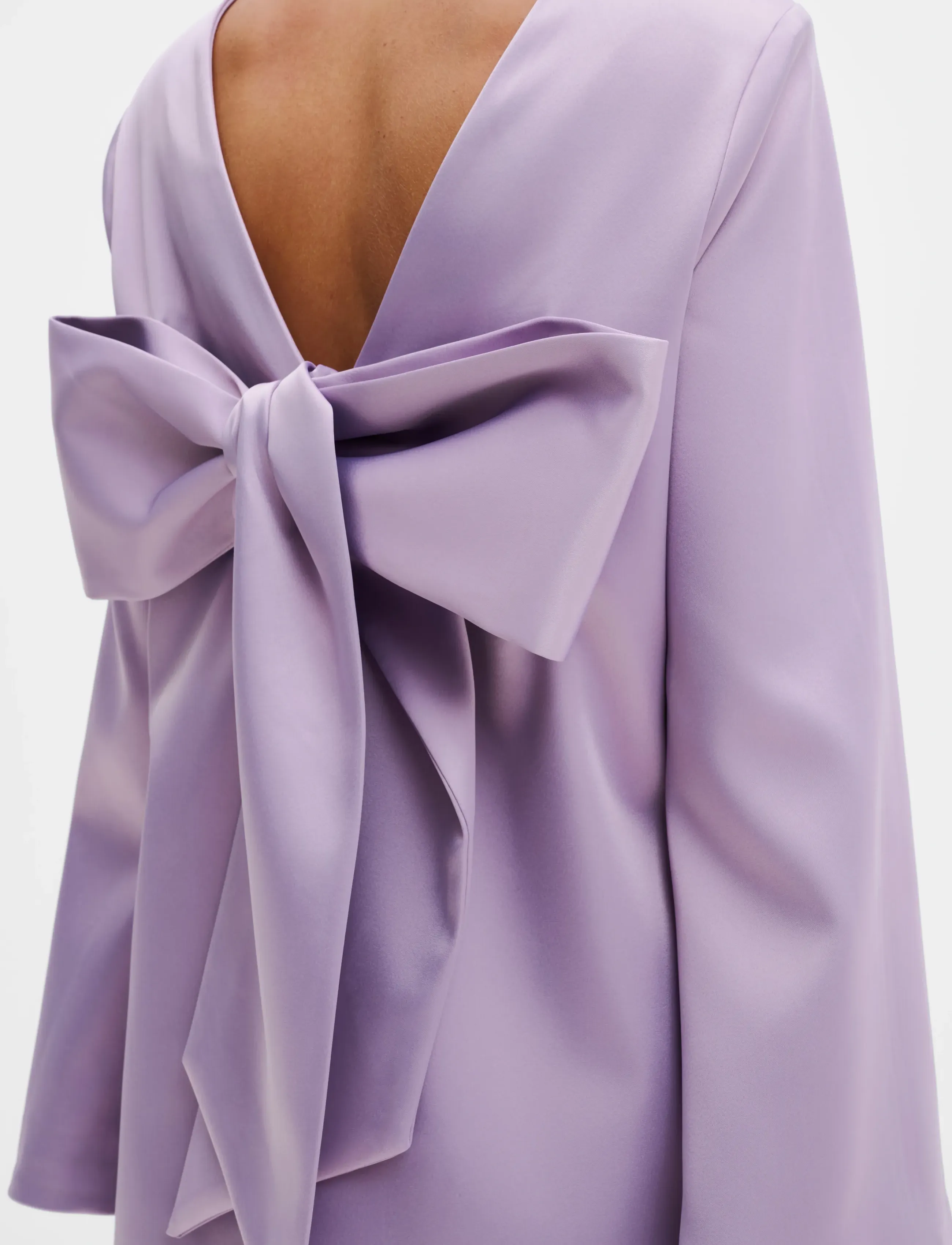 Malina - Elna Bow Detailed Mini Dress - kurze kleider - lavender - 5