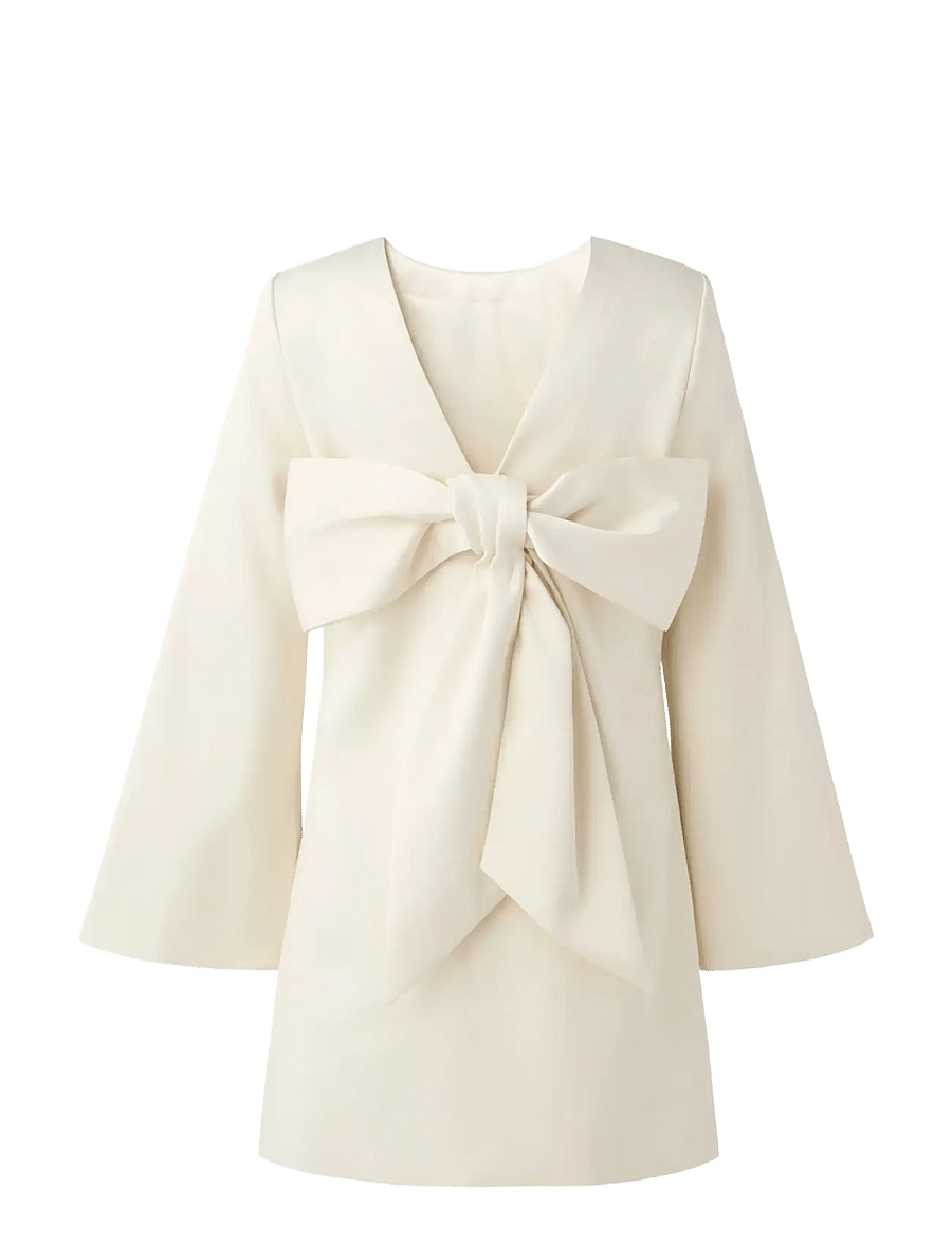 Malina - Elna Bow Detailed Mini Dress - kurze kleider - vanilla - 2