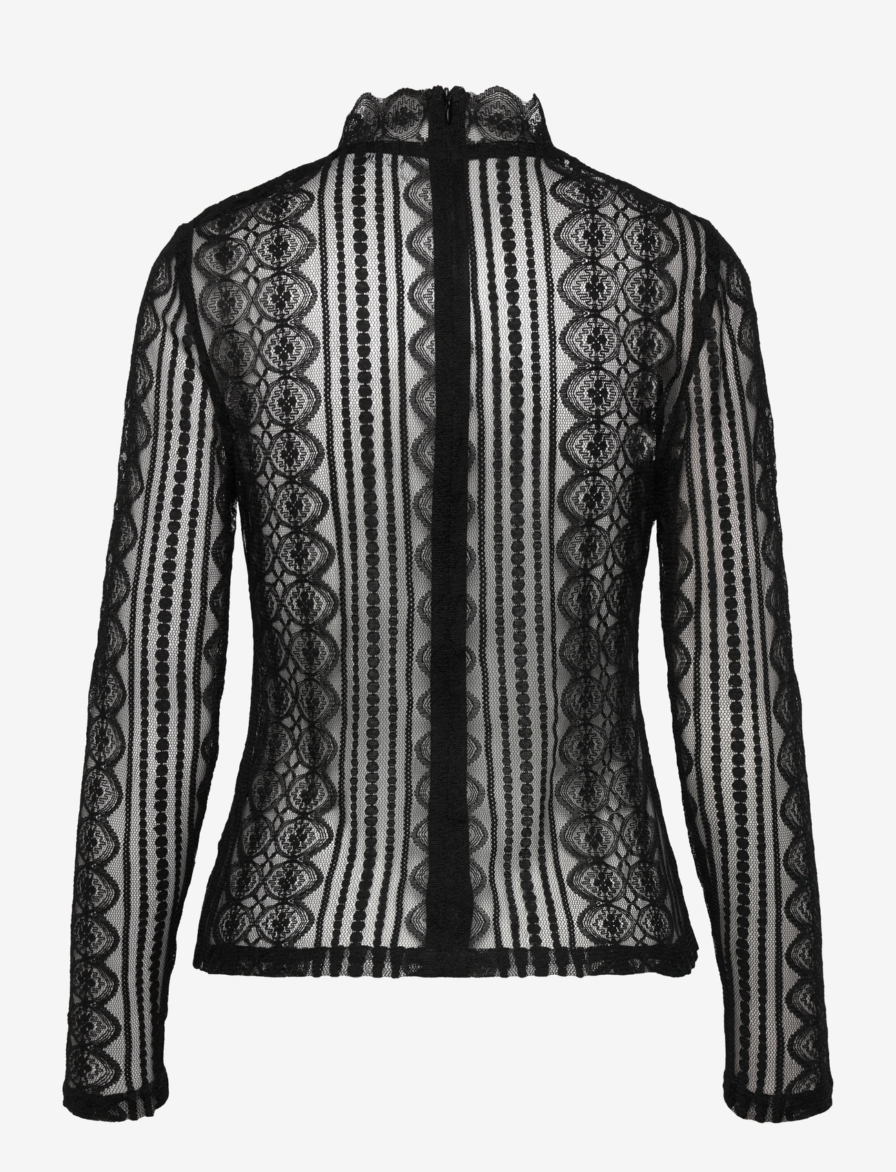 Malina - Fei lace top - langærmede bluser - black - 2