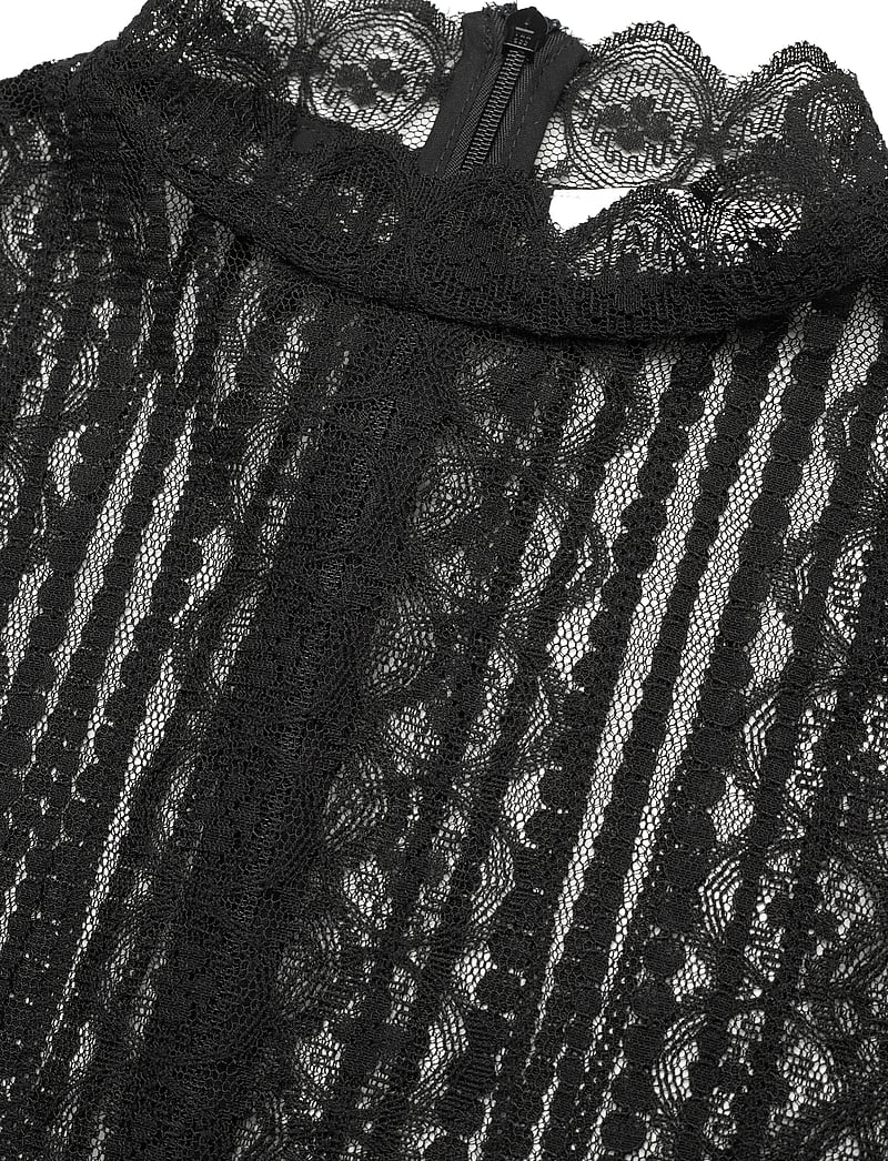 Malina - Fei lace top - långärmade blusar - black - 5