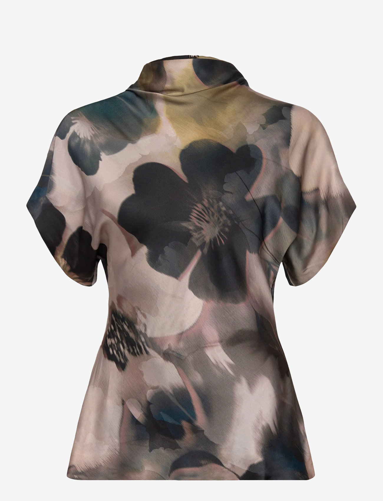 Malina - Otilia Draped Half Polo Top - poloskjorter - dusty poppy - 1