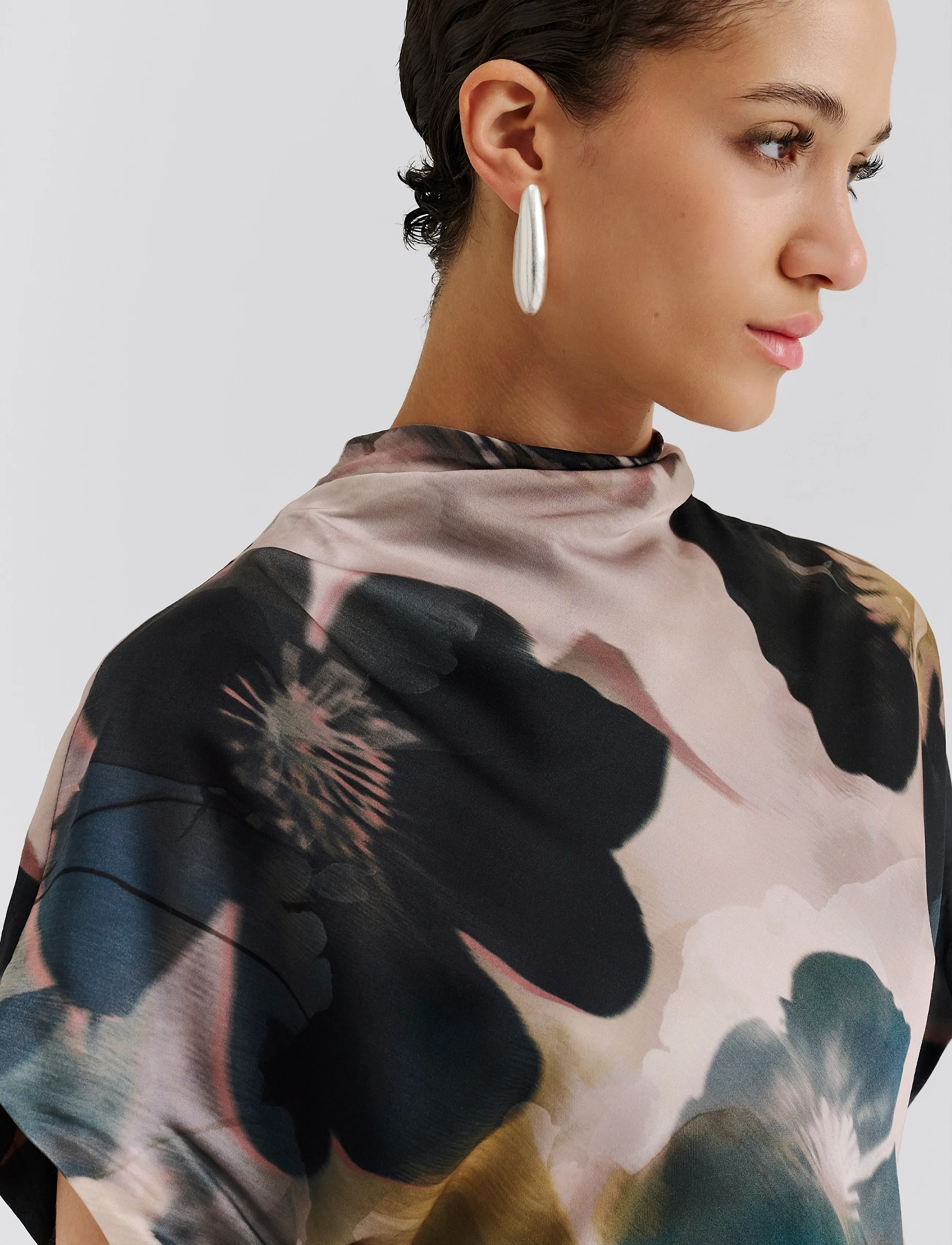 Malina - Otilia Draped Half Polo Top - poloskjorter - dusty poppy - 5