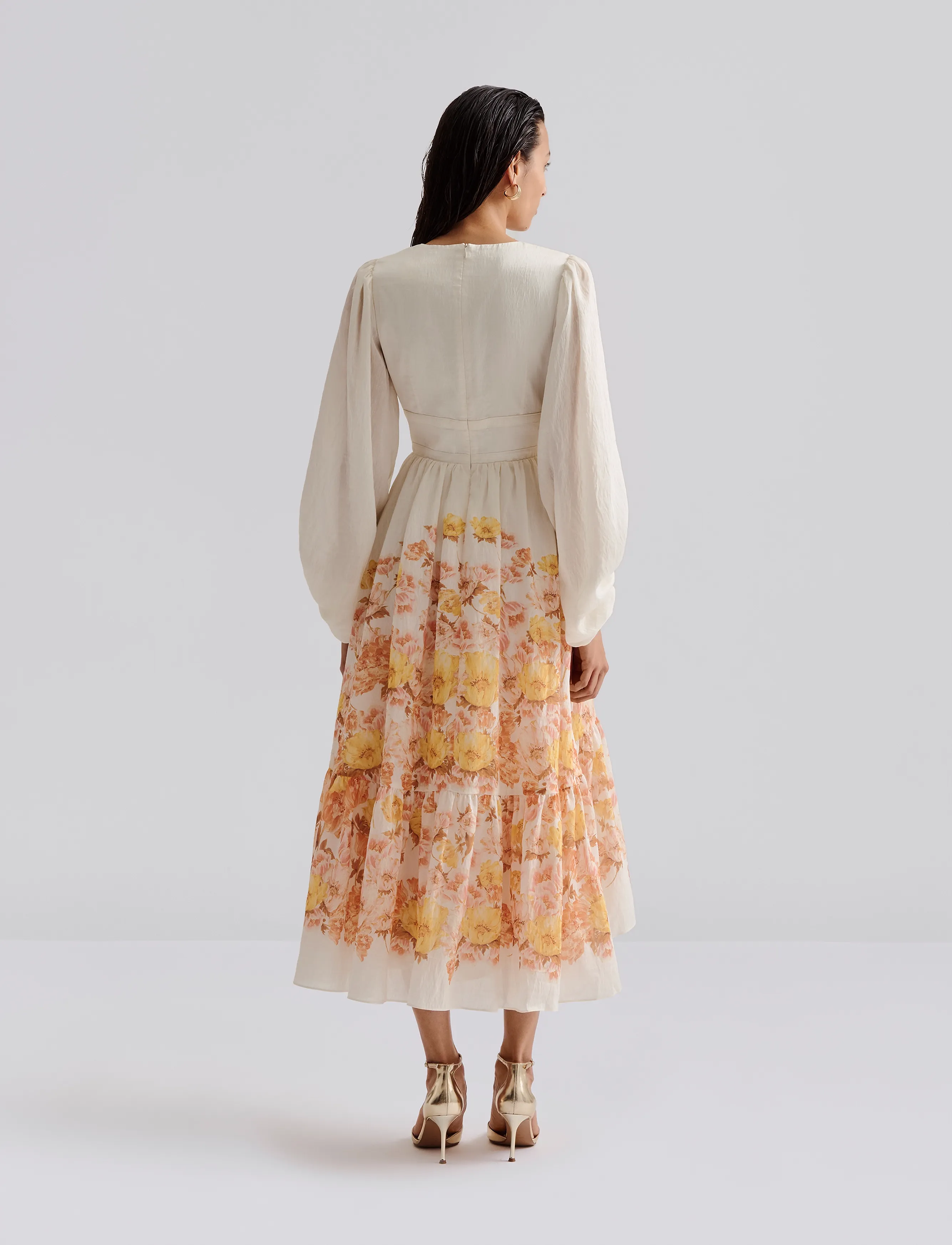 Sasia Deep V Neck Midi Dress 2