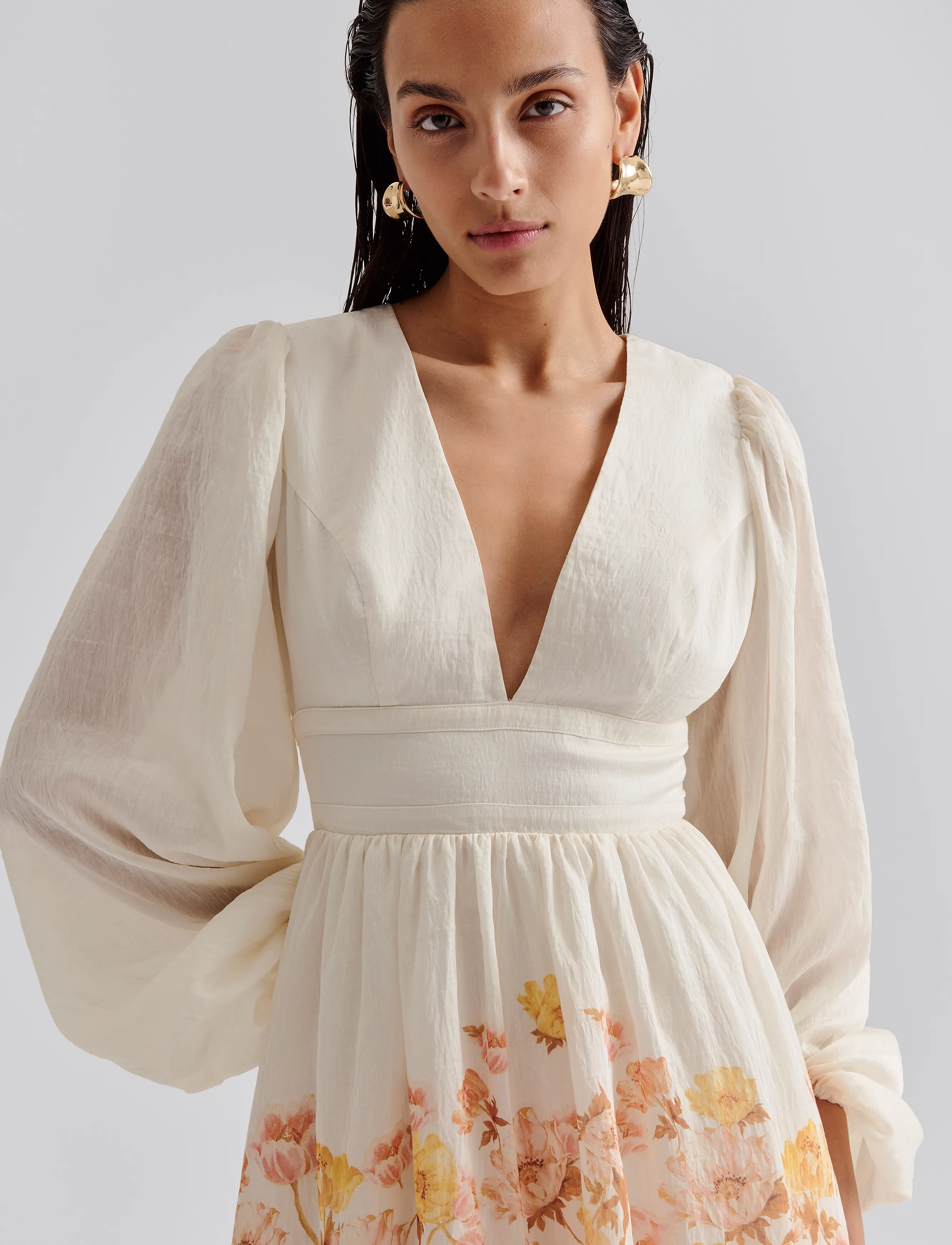 Sasia Deep V Neck Midi Dress 3