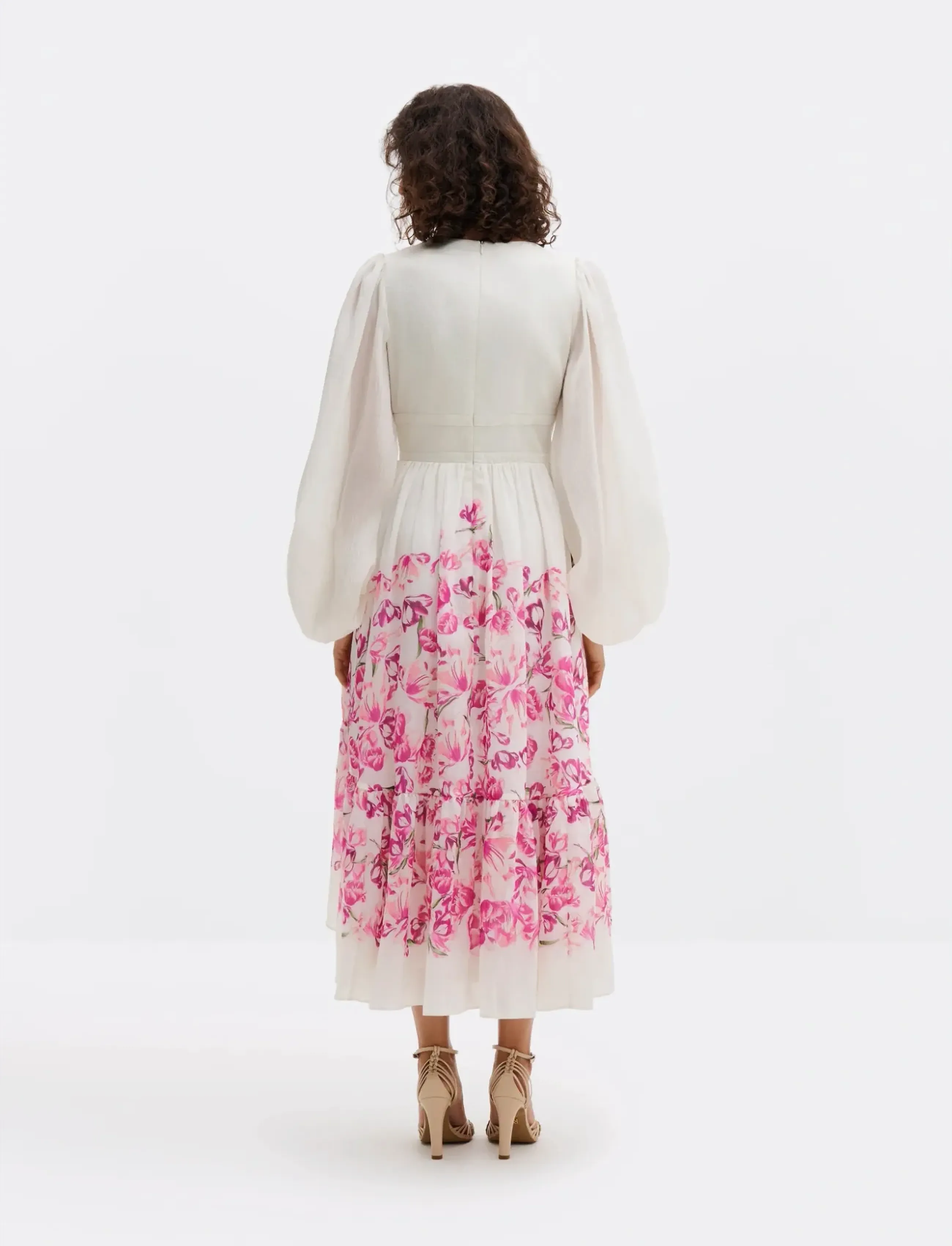 Sasia Deep V Neck Midi Dress 2
