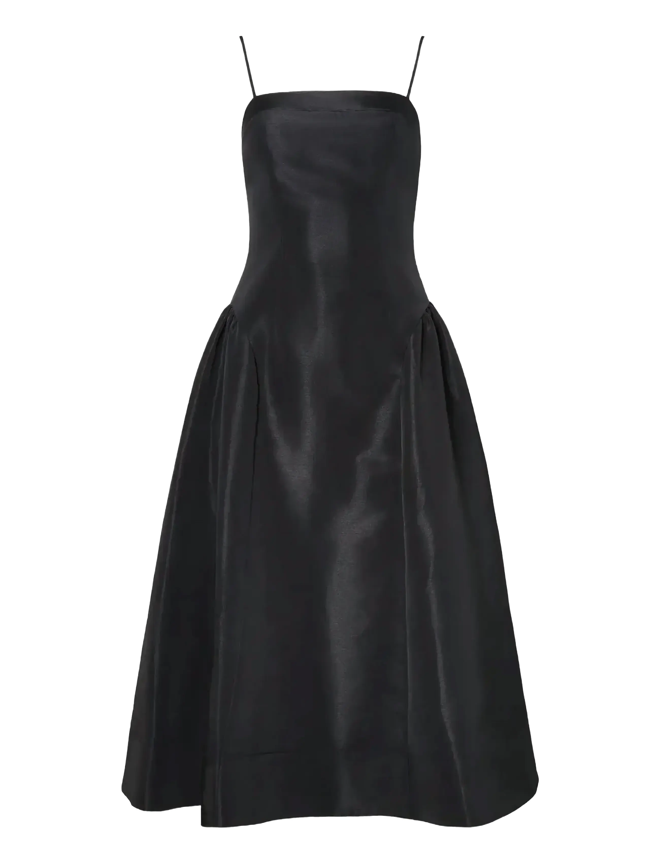 MALINA Calista Exaggerated Hip Midi Kleid Schwarz - 44 - Damen