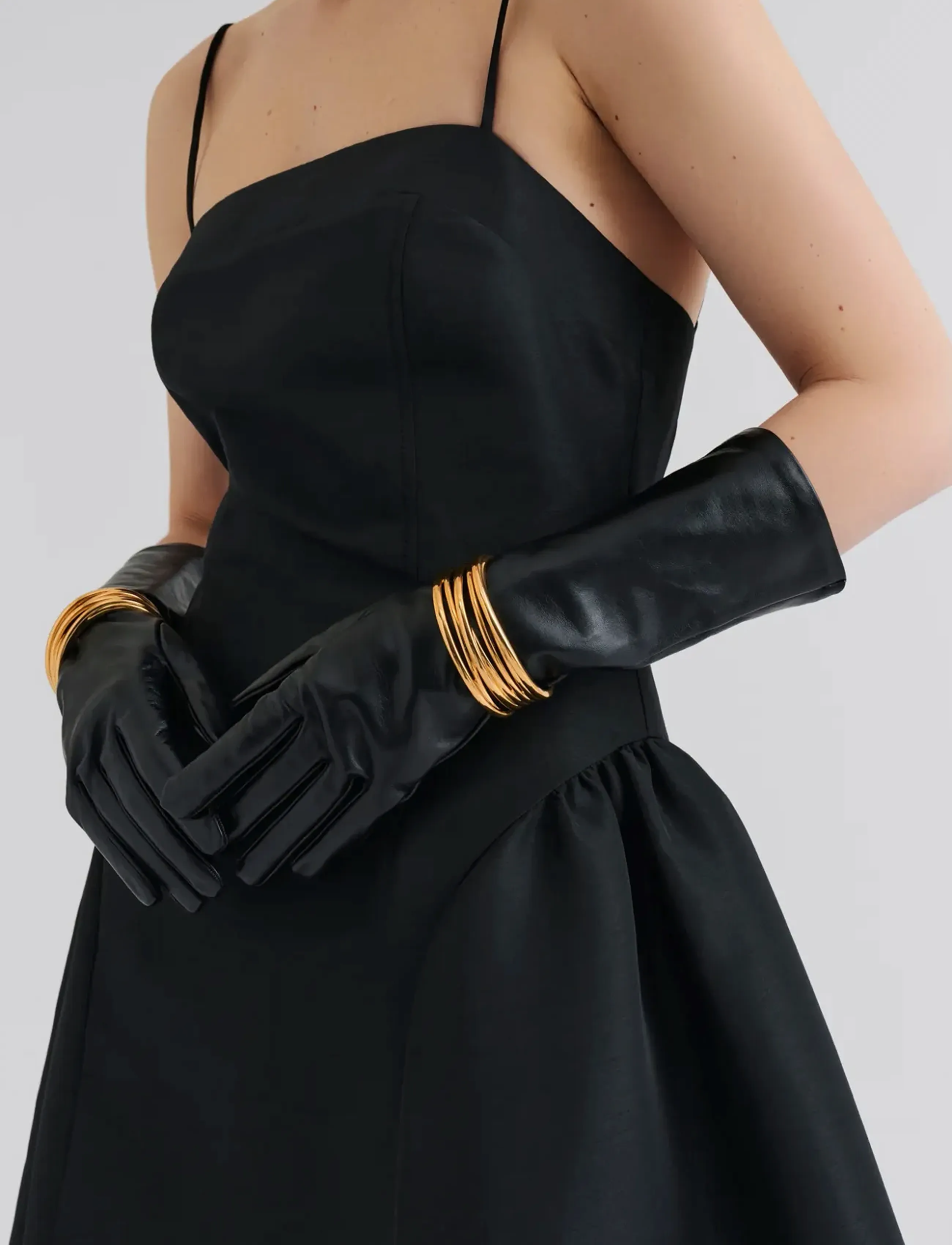 Malina - Calista Exaggerated Hip Midi dress - evening dresses - black - 2
