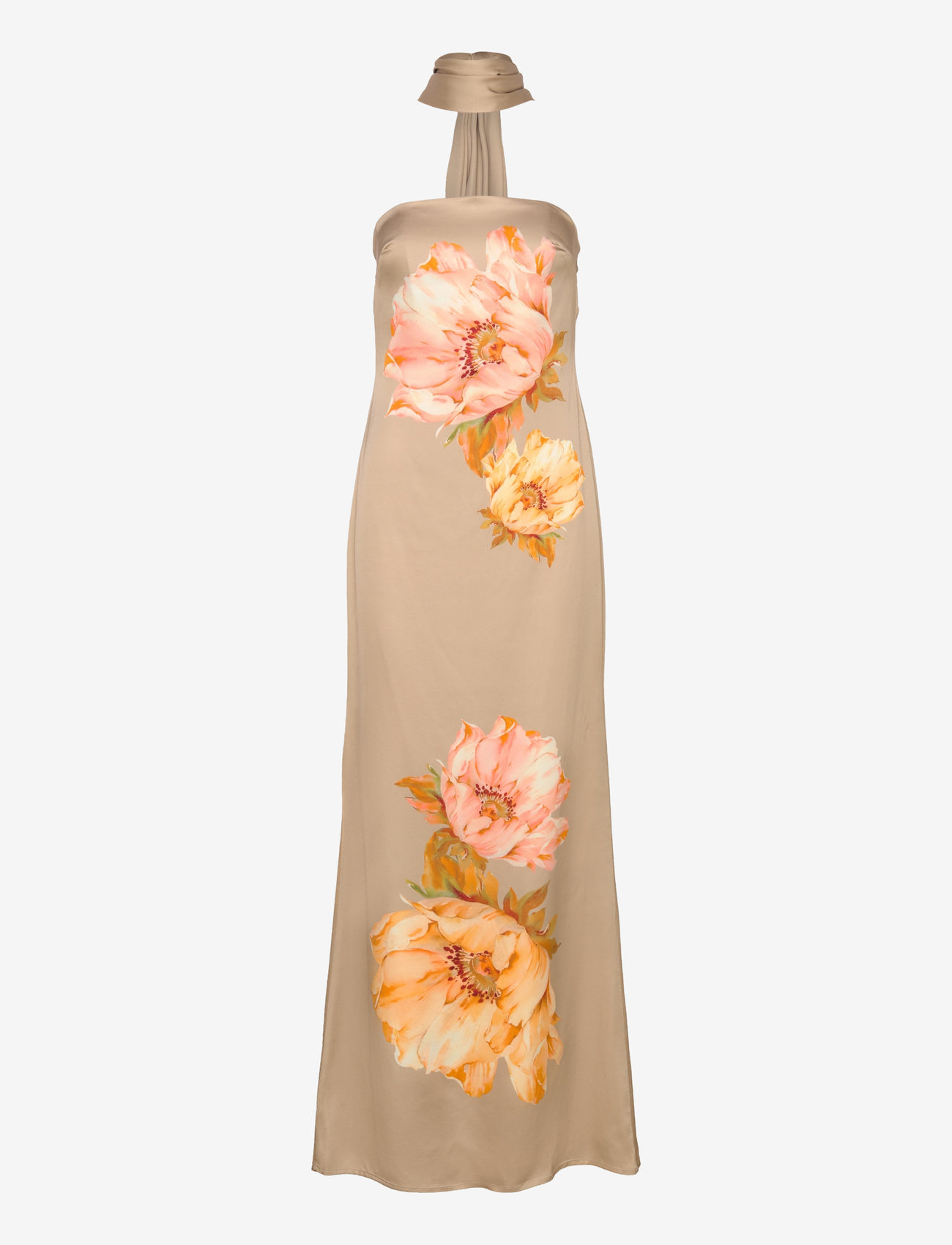 Malina - Zelda Scarf Detail Maxi Dress - abendkleider - champagne peony - 1
