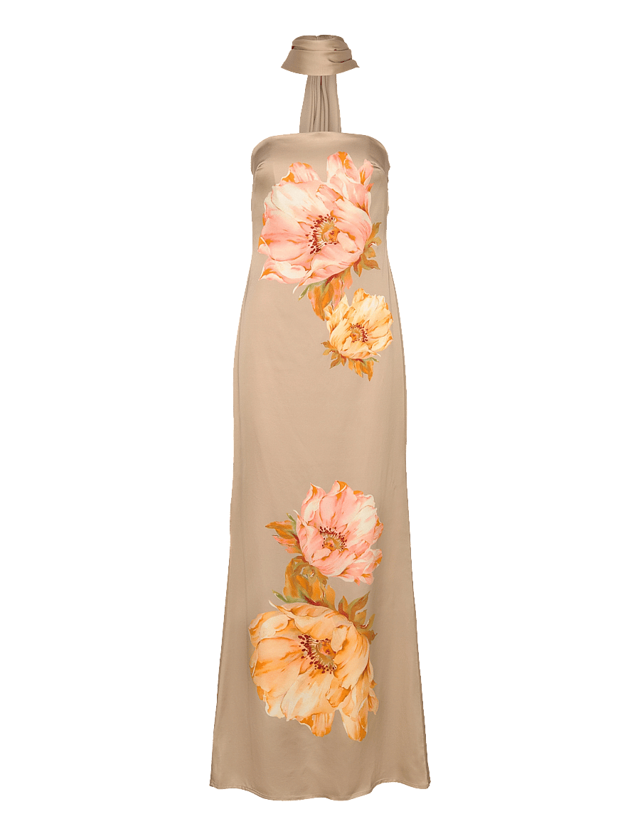 Malina - Zelda Scarf Detail Maxi Dress - abendkleider - champagne peony - 1