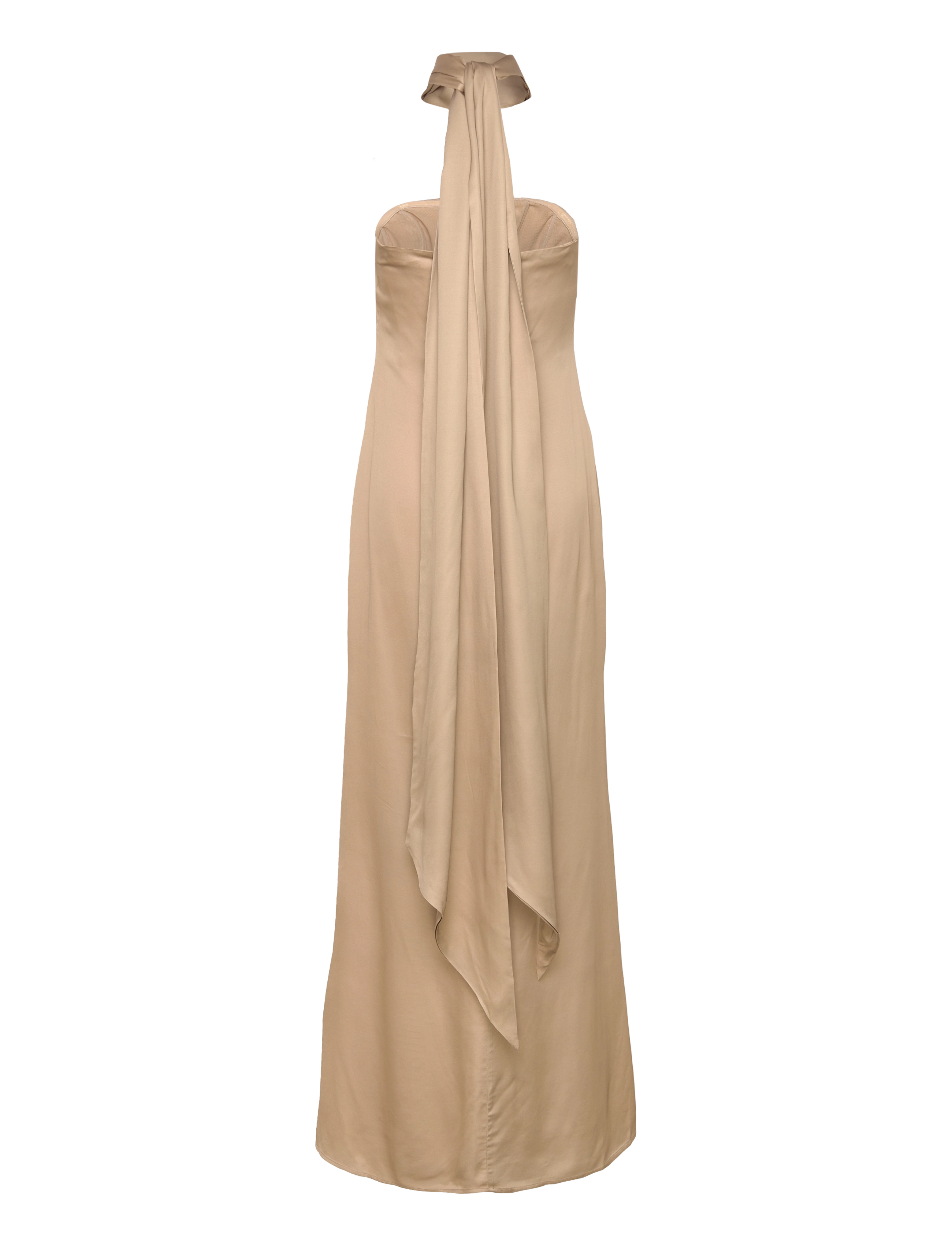 Malina - Zelda Scarf Detail Maxi Dress - aftenkjoler - champagne peony - 2